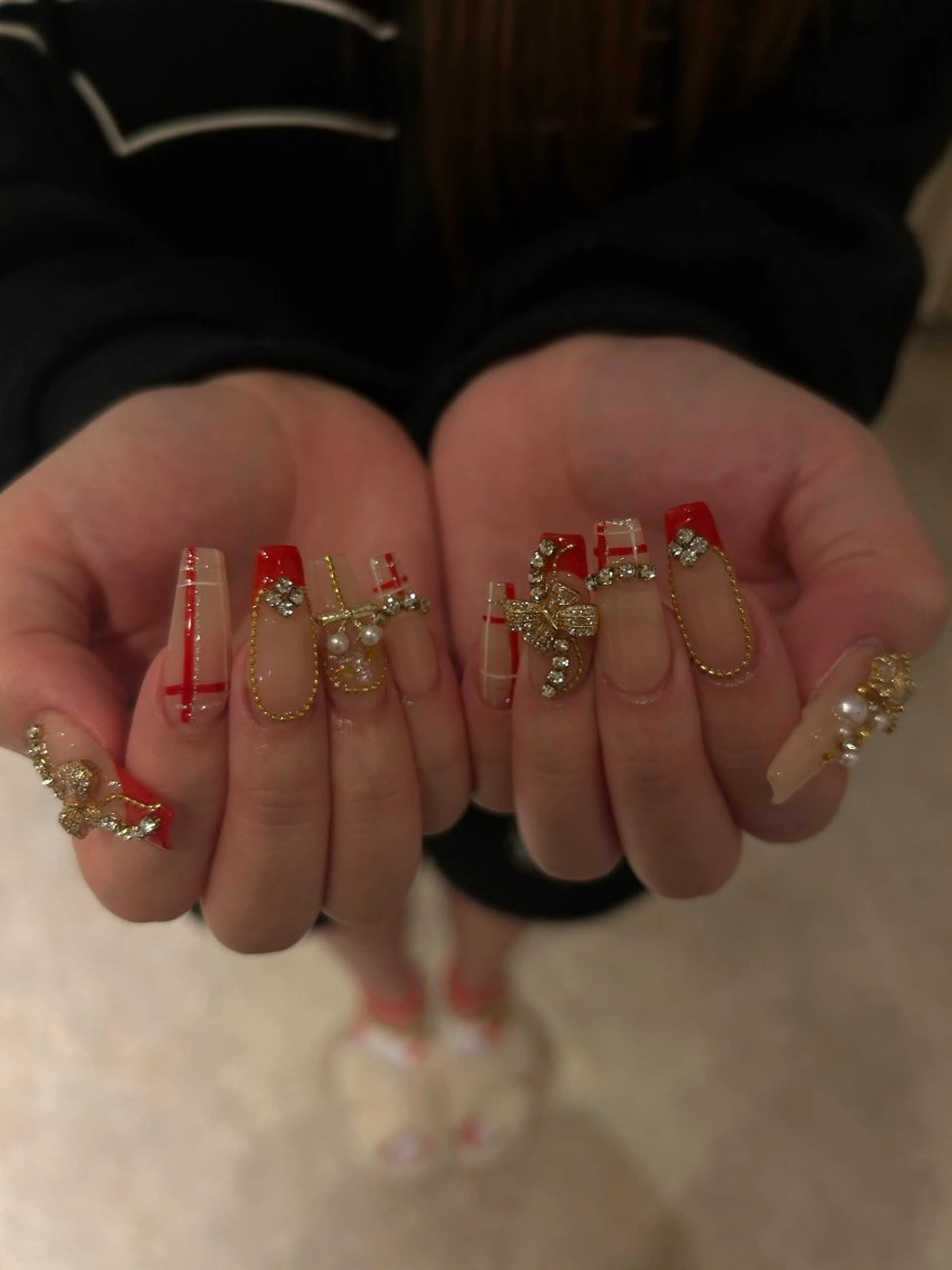 ネイル 冬ネイル クリスマス ハンドネイル Mu'ryu HARUKAのネイルデザイン