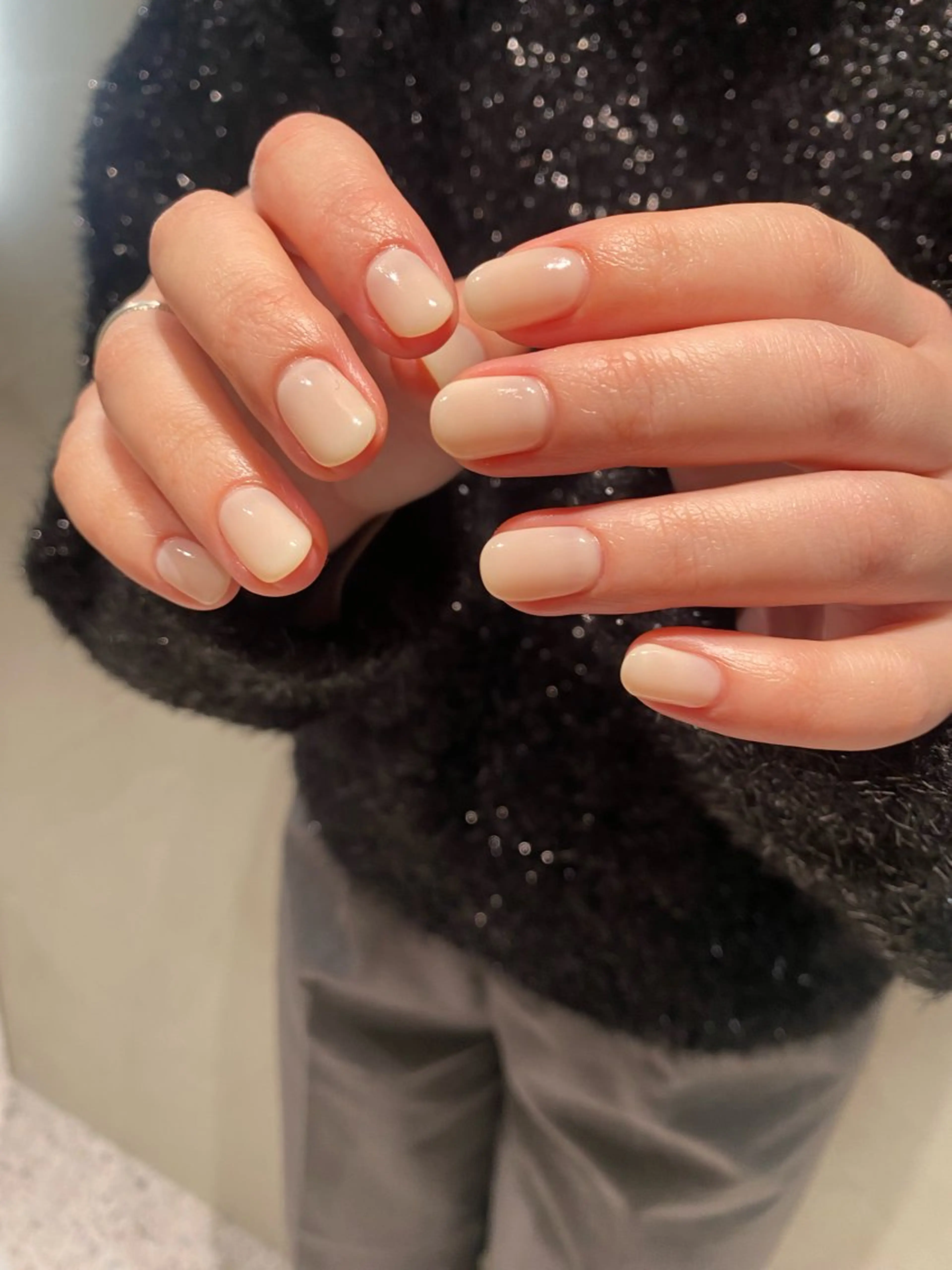 ネイル ホワイト ハンドネイル Yuriko Omi パラジェル/渋谷のネイルデザイン