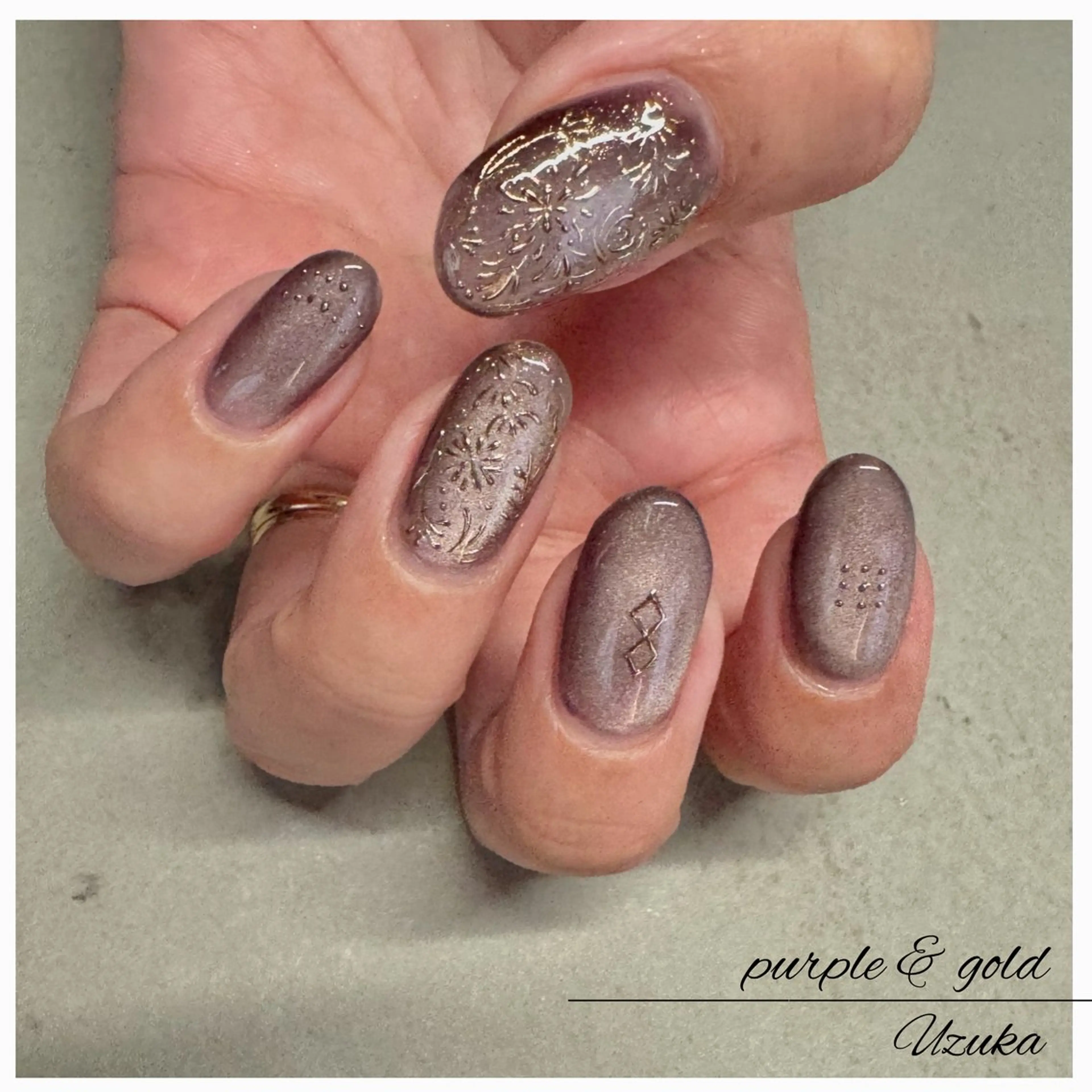 ネイル アートネイル マグネットネイル 【 enn 】 Uzuka Yukaのネイルデザイン