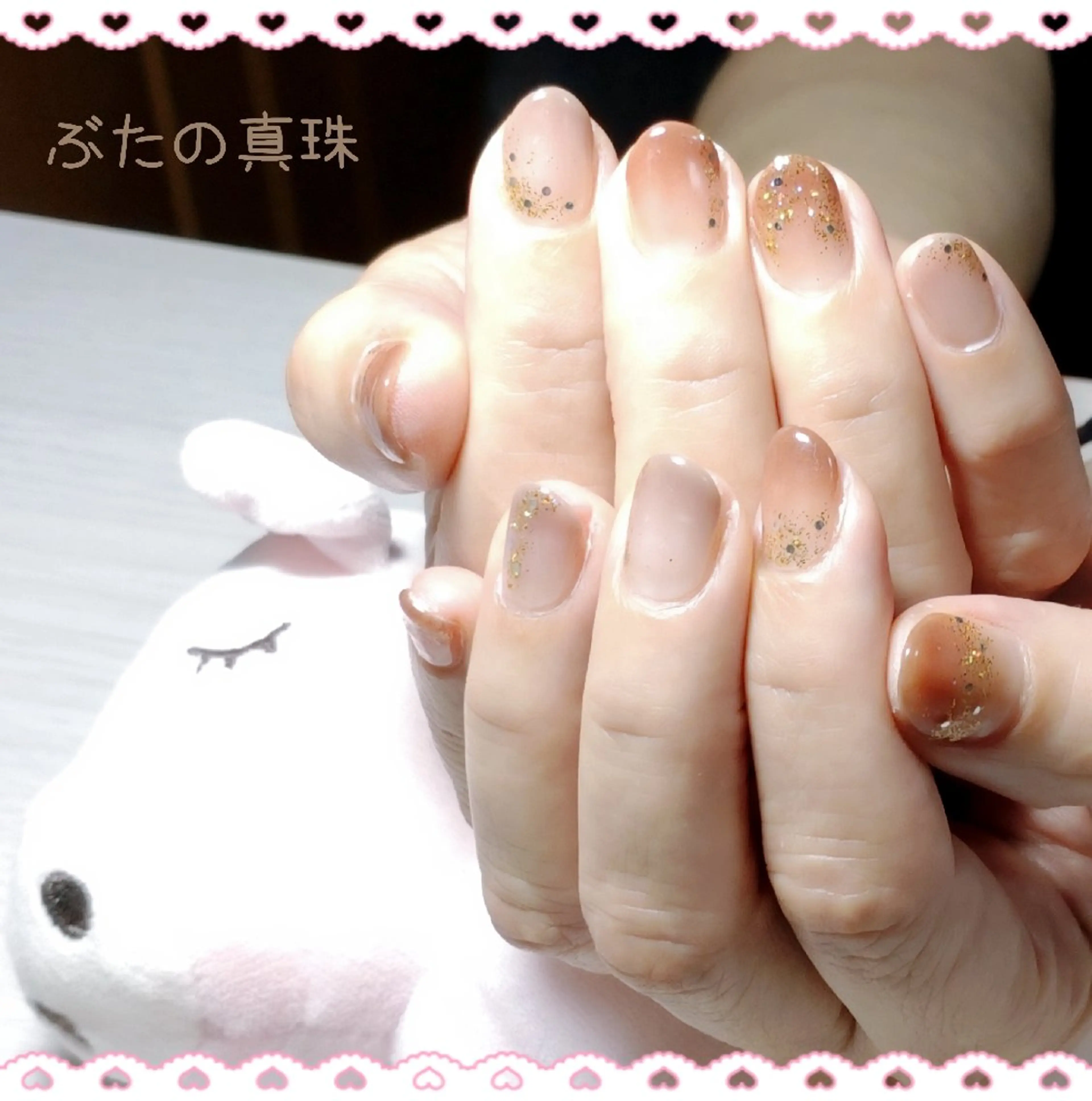ネイル グラデーション キラキラネイル ハンドネイル 林 珠里のネイルデザイン