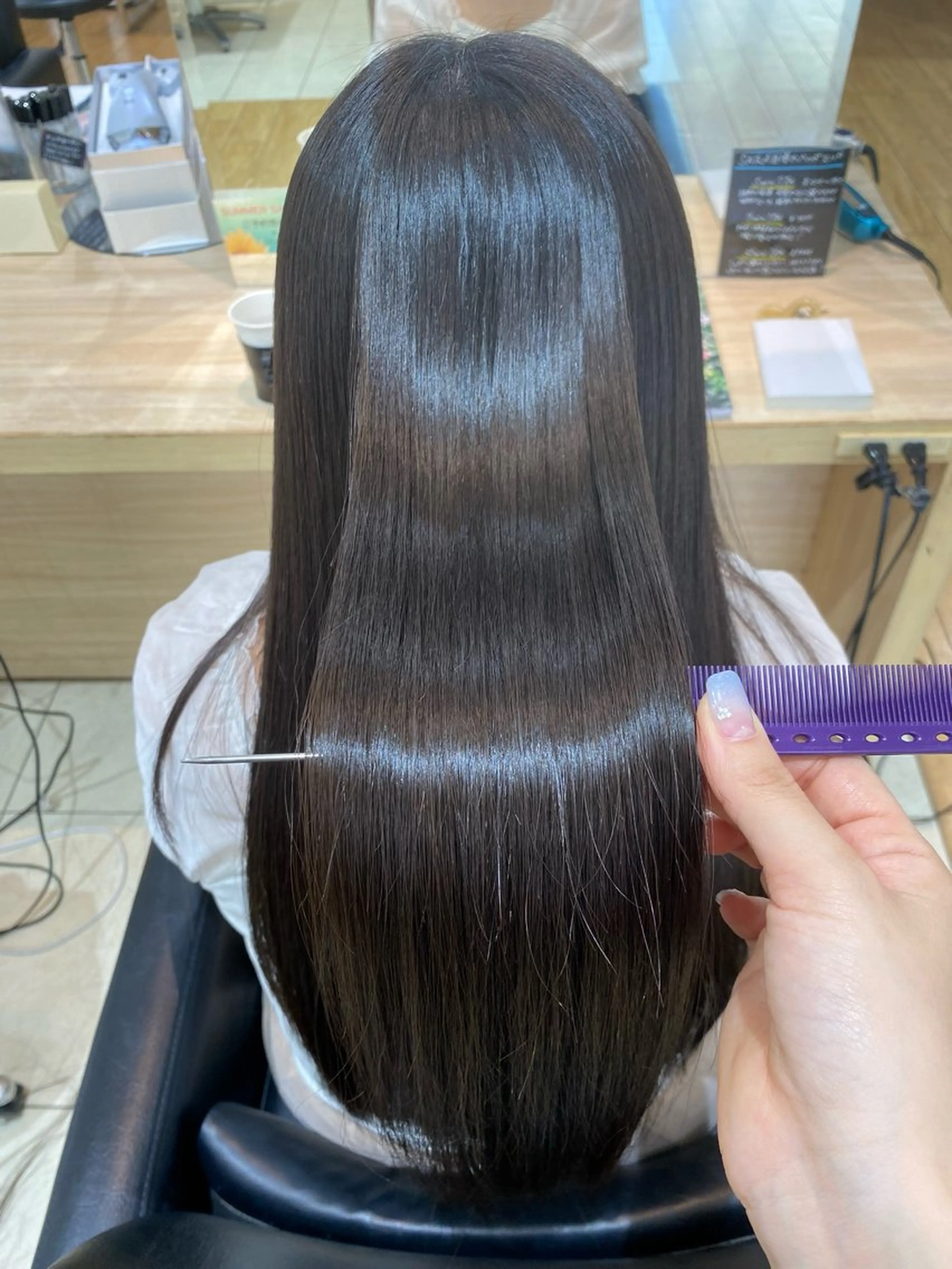 ロング 髪質改善 カット 縮毛矯正 鹿児島 聖来のヘアスタイル