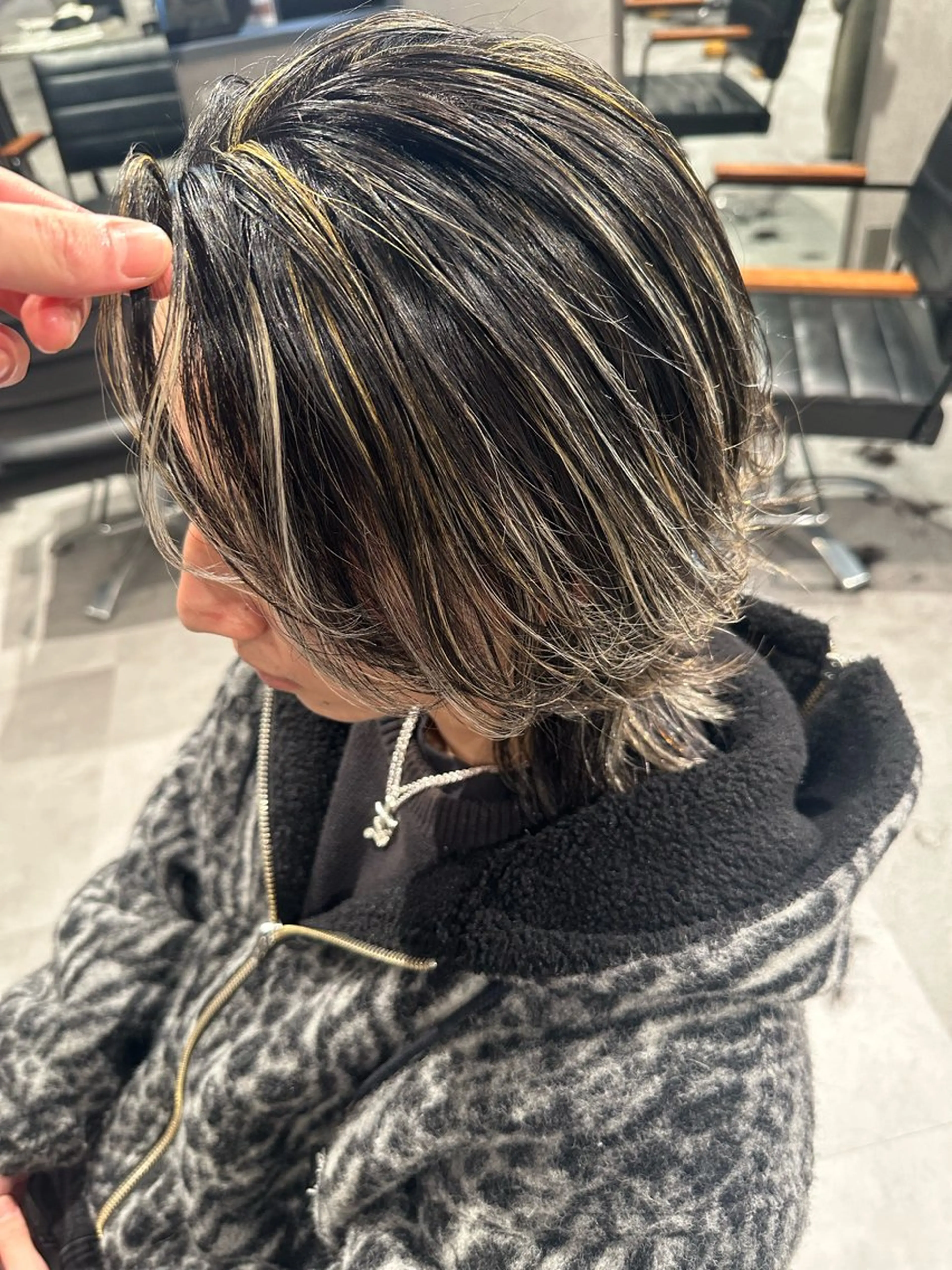 ミディアム カラー ヘアアレンジ メンズ NEXT NEO所属・メンズヘア静岡 ✂︎Ryuheiのヘアスタイル