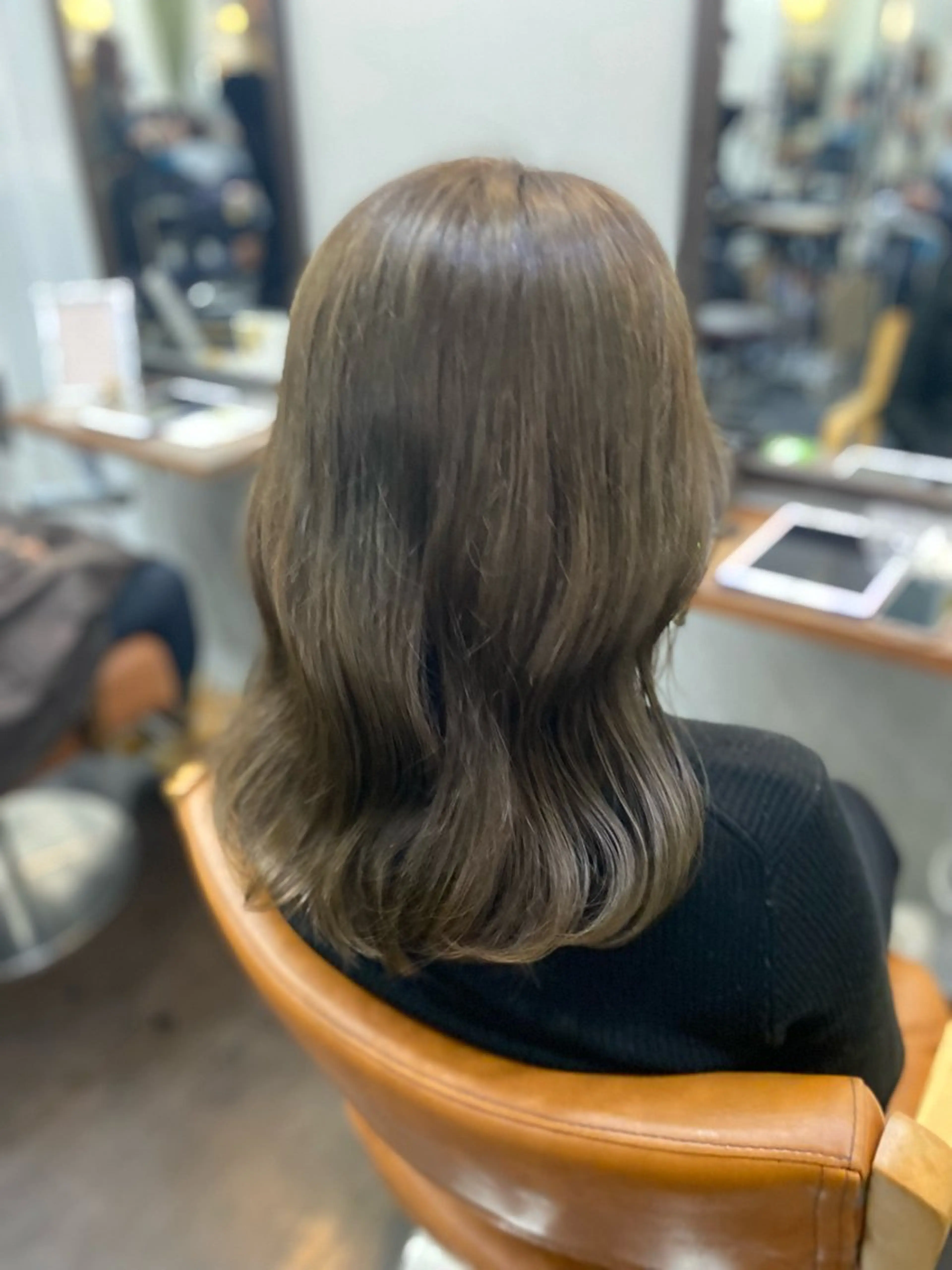 ミディアム カラー ベージュカラー オリーブベージュ カット ヘアカラー トリートメント 透明感カラー名駅 名駅みゆのヘアスタイル