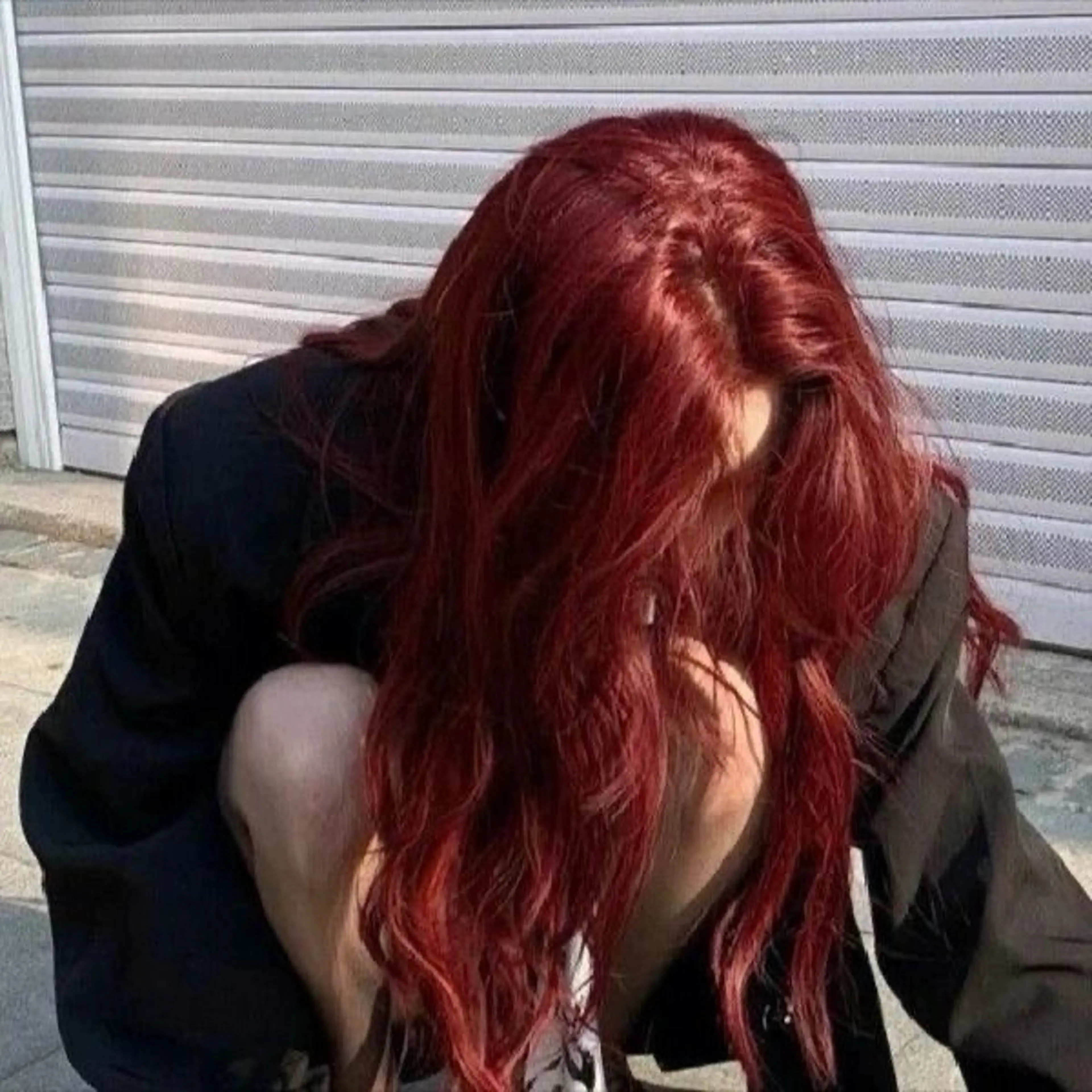 ロング カラー ヘアアレンジ ケアカラー ロング トリートメント 中韓🇰🇷暖色/ ワインレッド/らいるのヘアスタイル