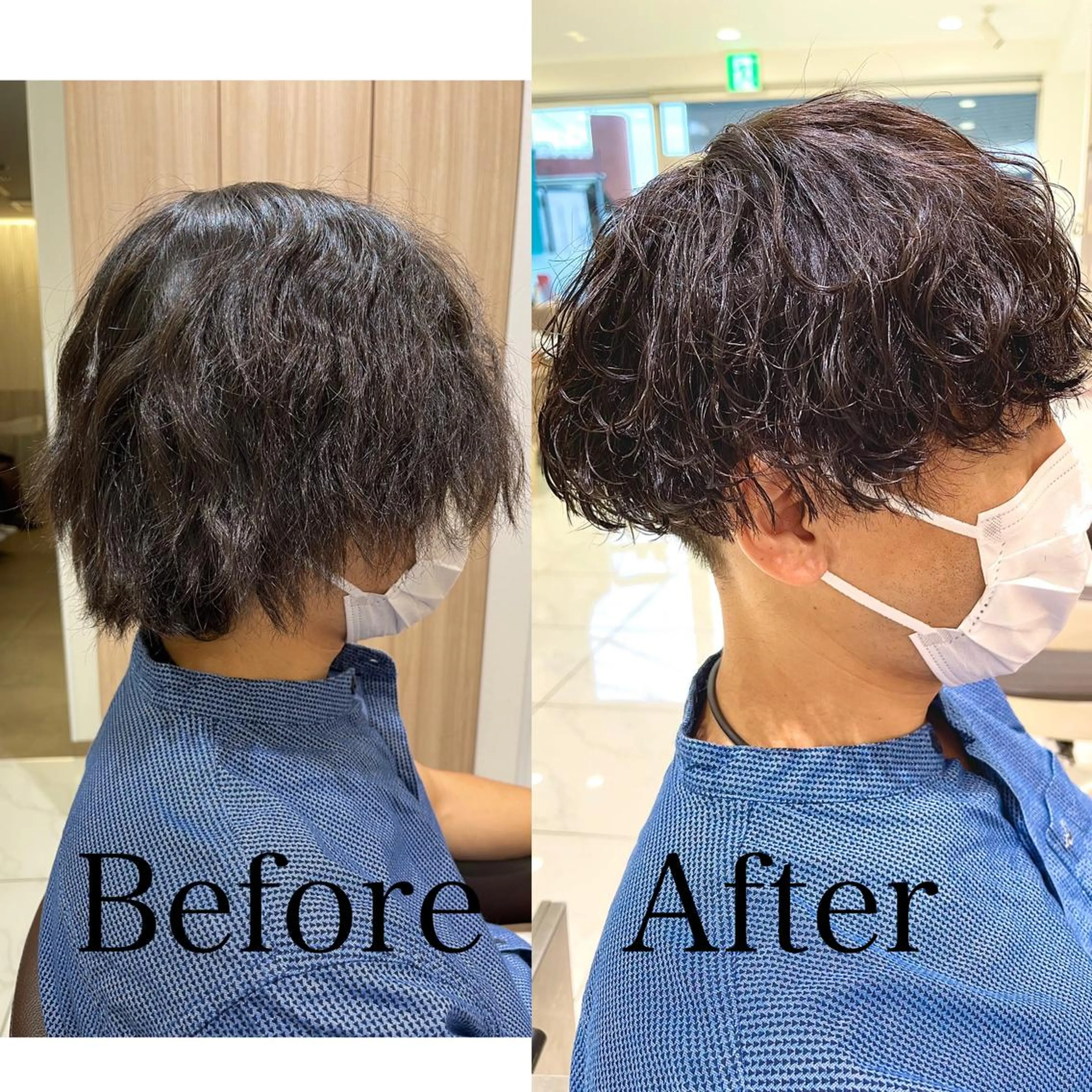 ショート パーマ ヘアアレンジ メンズ メンズパーマ 波巻きパーマ スパイラルパーマ カット パーマ メンズパーマ特化/ KAORU/店長のヘアスタイル