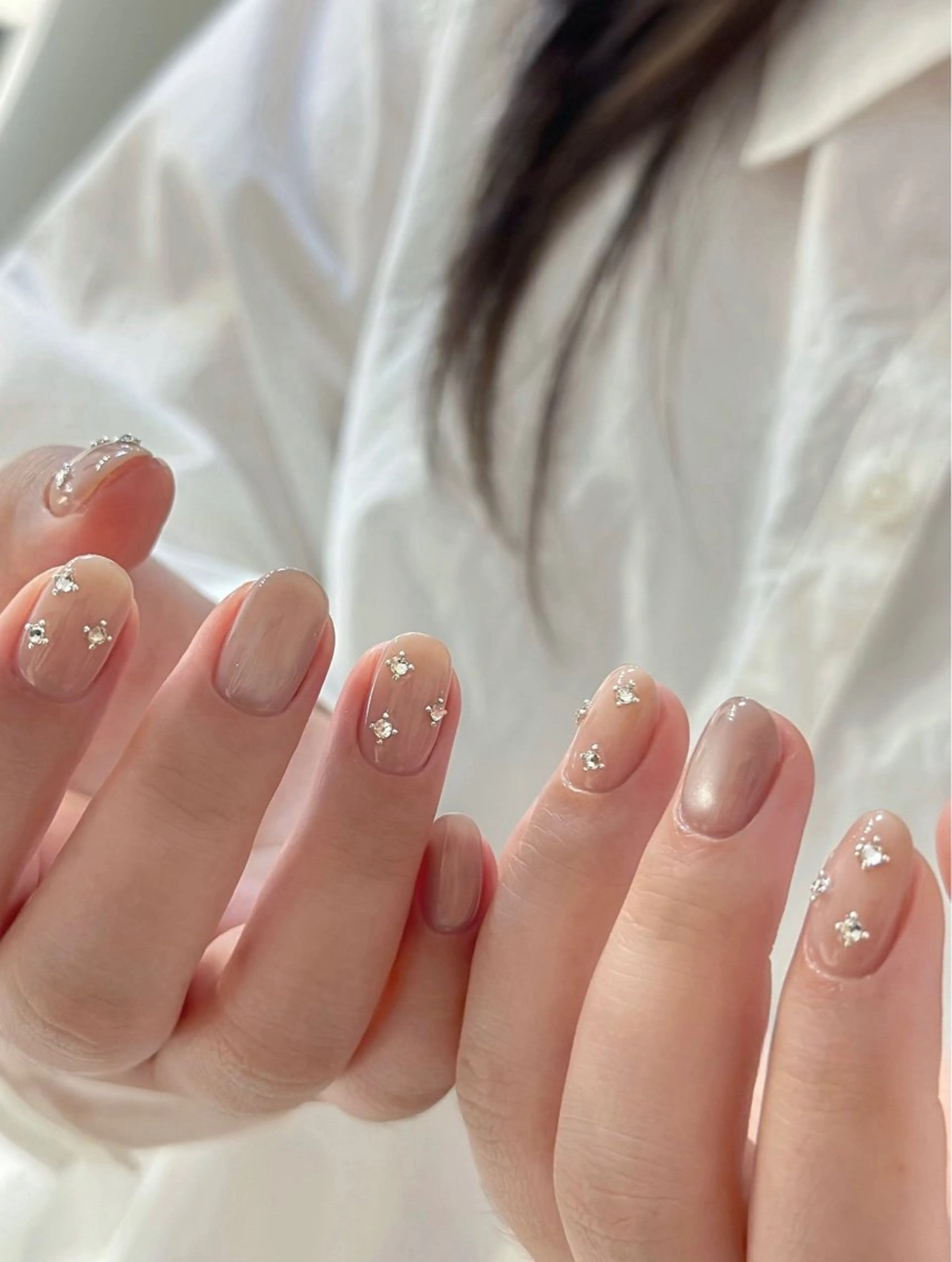 ネイル オーロラネイル 長さ出し フットネイル 韓国ネイル ラメ(グリッター) 👍thumbs up nail👍のネイルデザイン