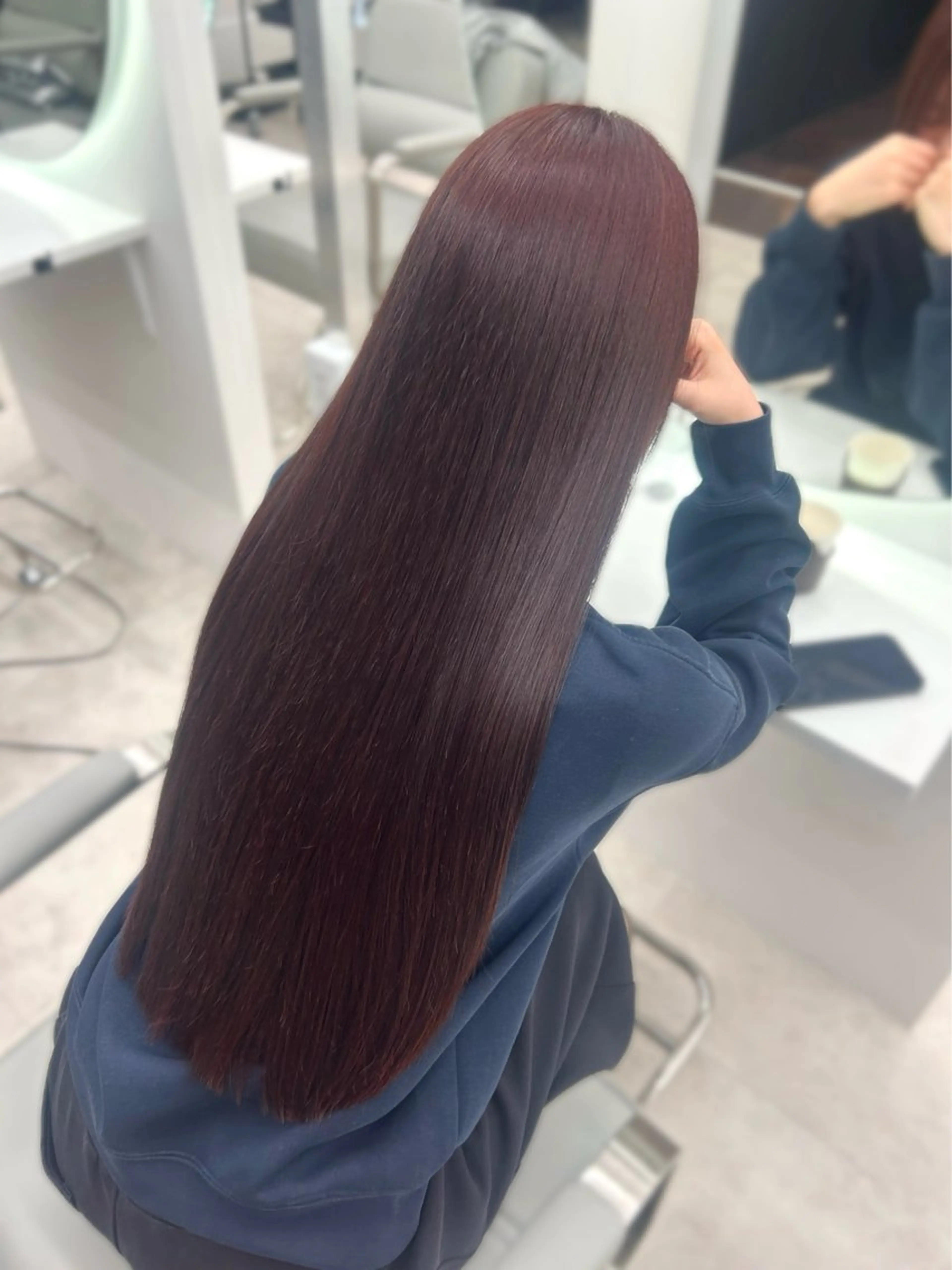 ロング カラー カット ヘアカラー トリートメント 武田 唯来のヘアスタイル