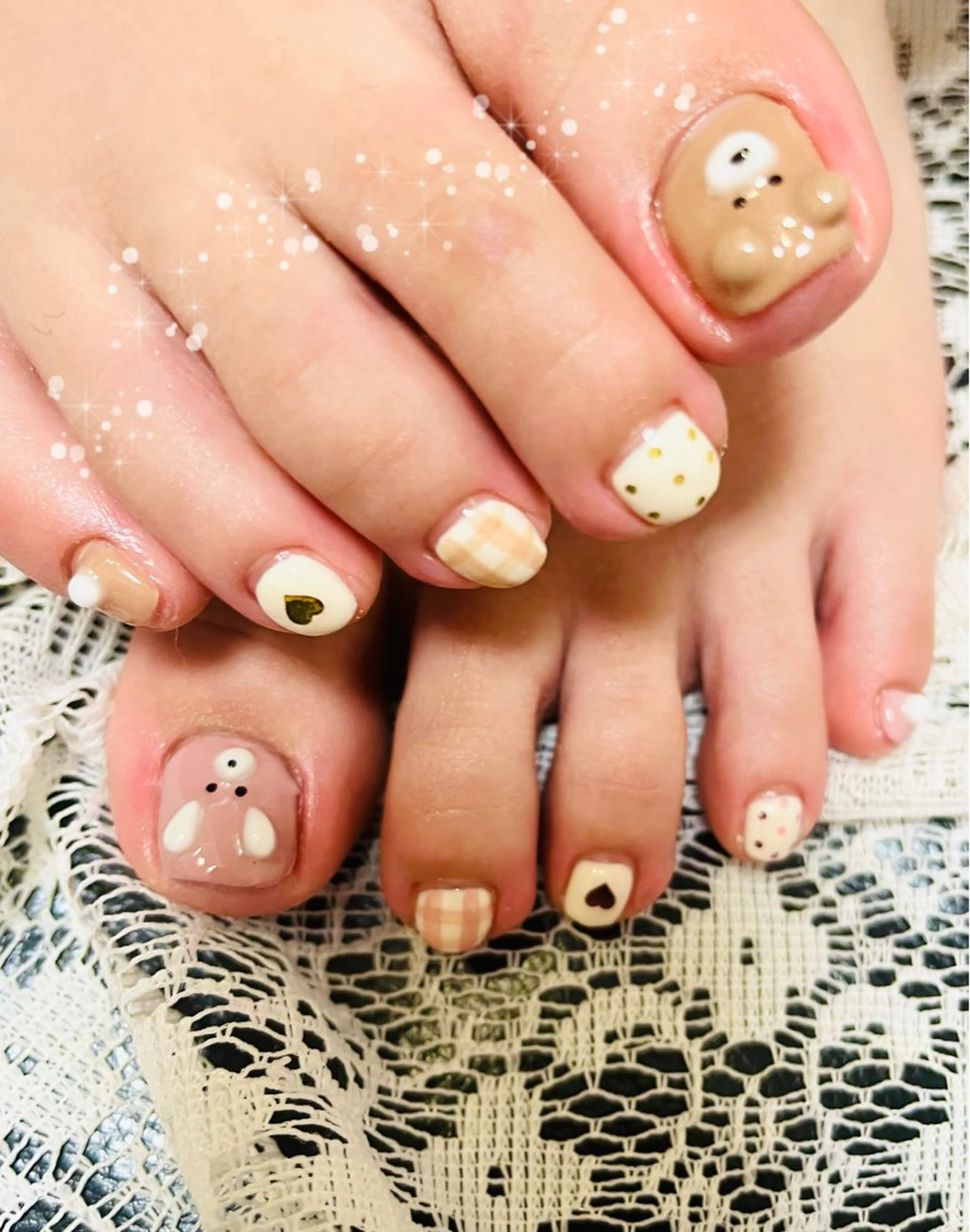 ネイル フットネイル ガーリー 持ち込み Felice所属・ベテランネイル cnc  nailのネイルデザイン