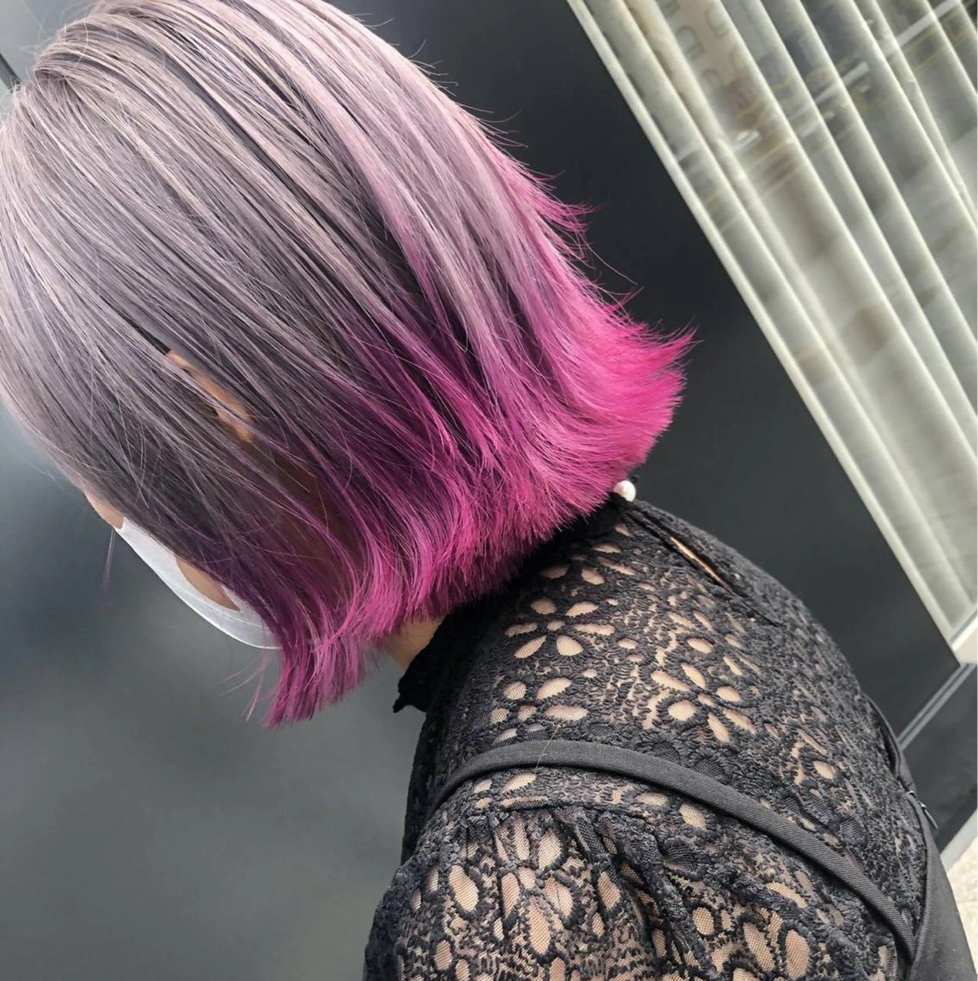 ショート ボブ レイヤー×縮毛矯正 深見 拓のヘアスタイル