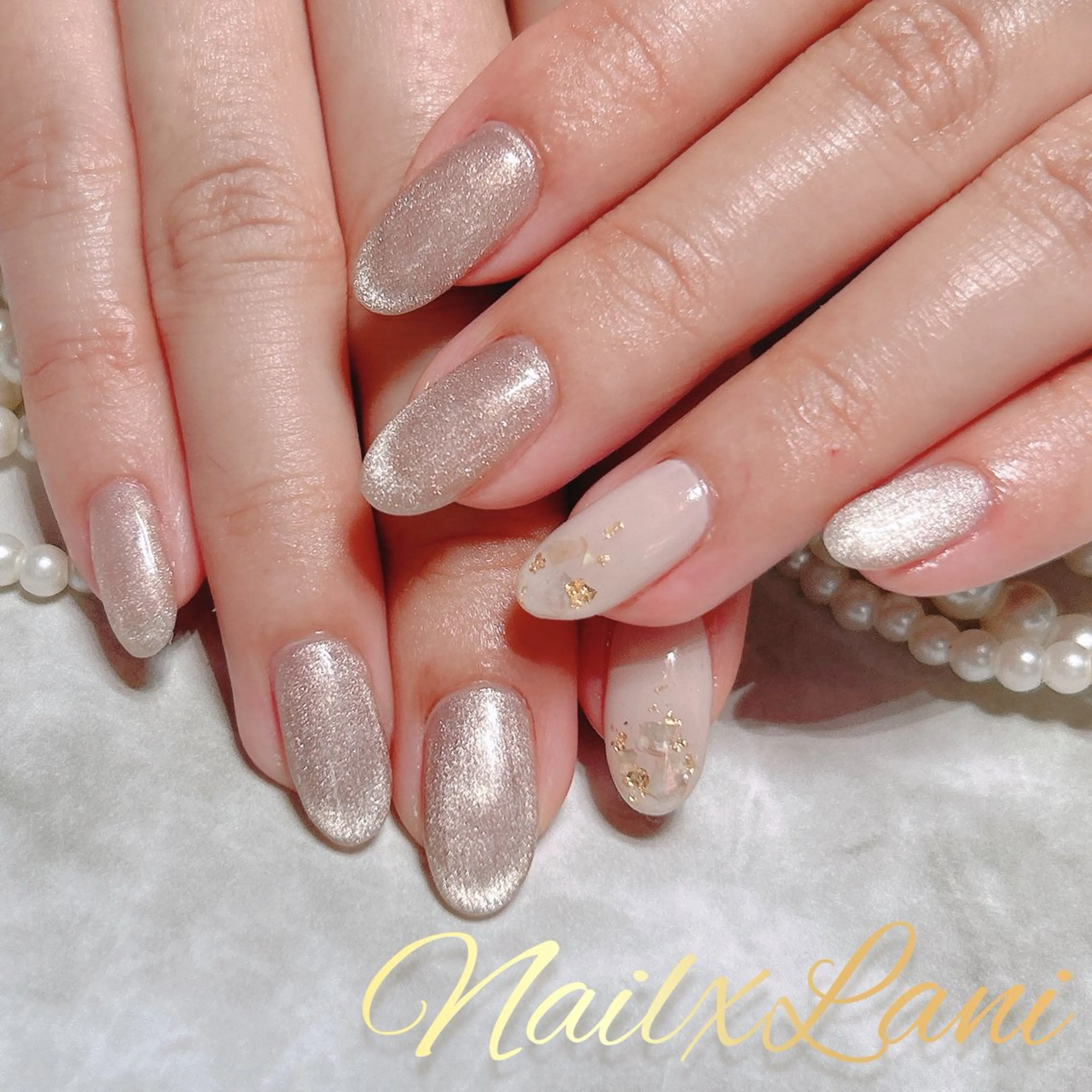 ネイル フットネイル ジェルネイル マグネットネイル パラジェル Nail×Lani 深爪矯正対応◎のネイルデザイン