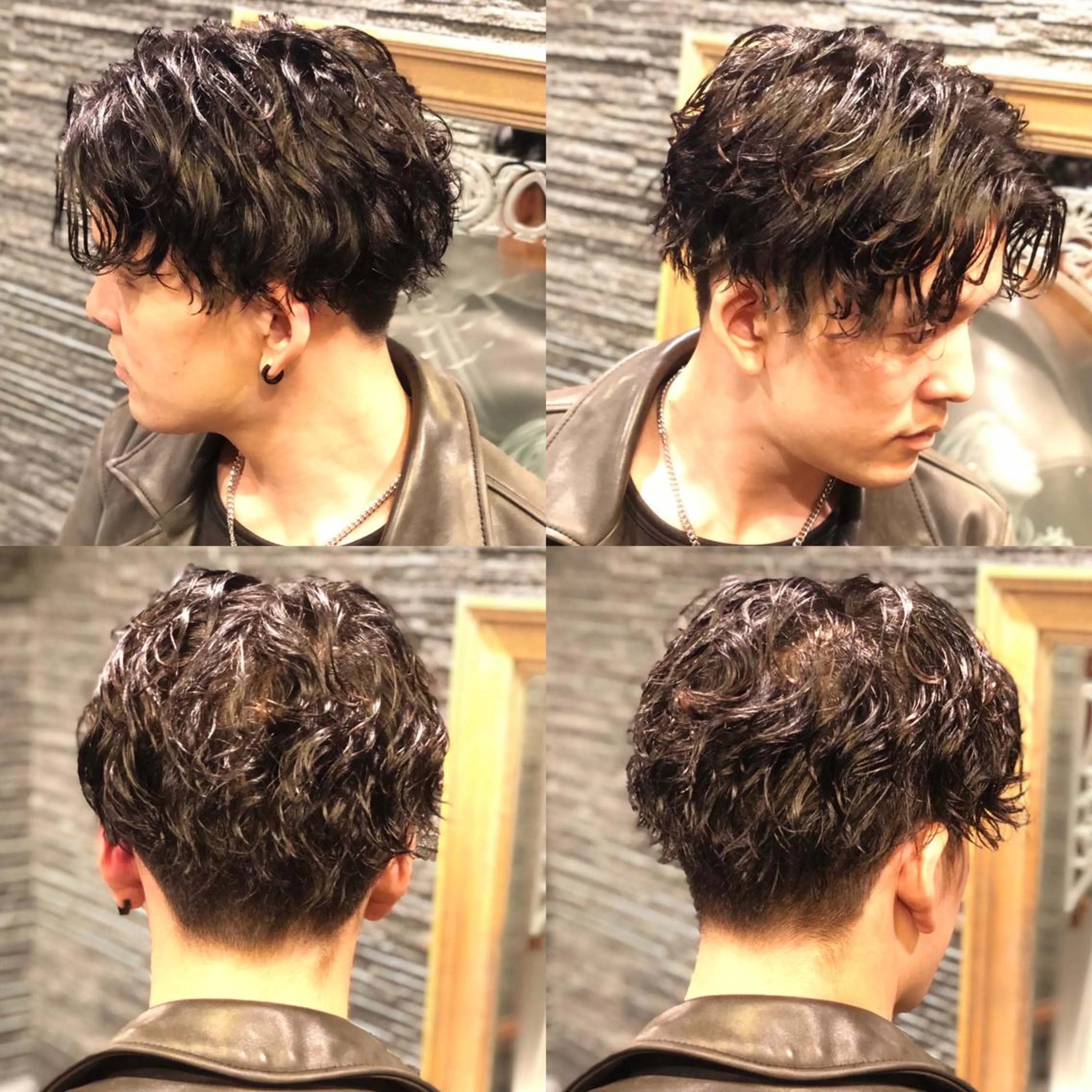 ミディアム パーマ ヘアアレンジ メンズ 萩原 勇樹のヘアスタイル