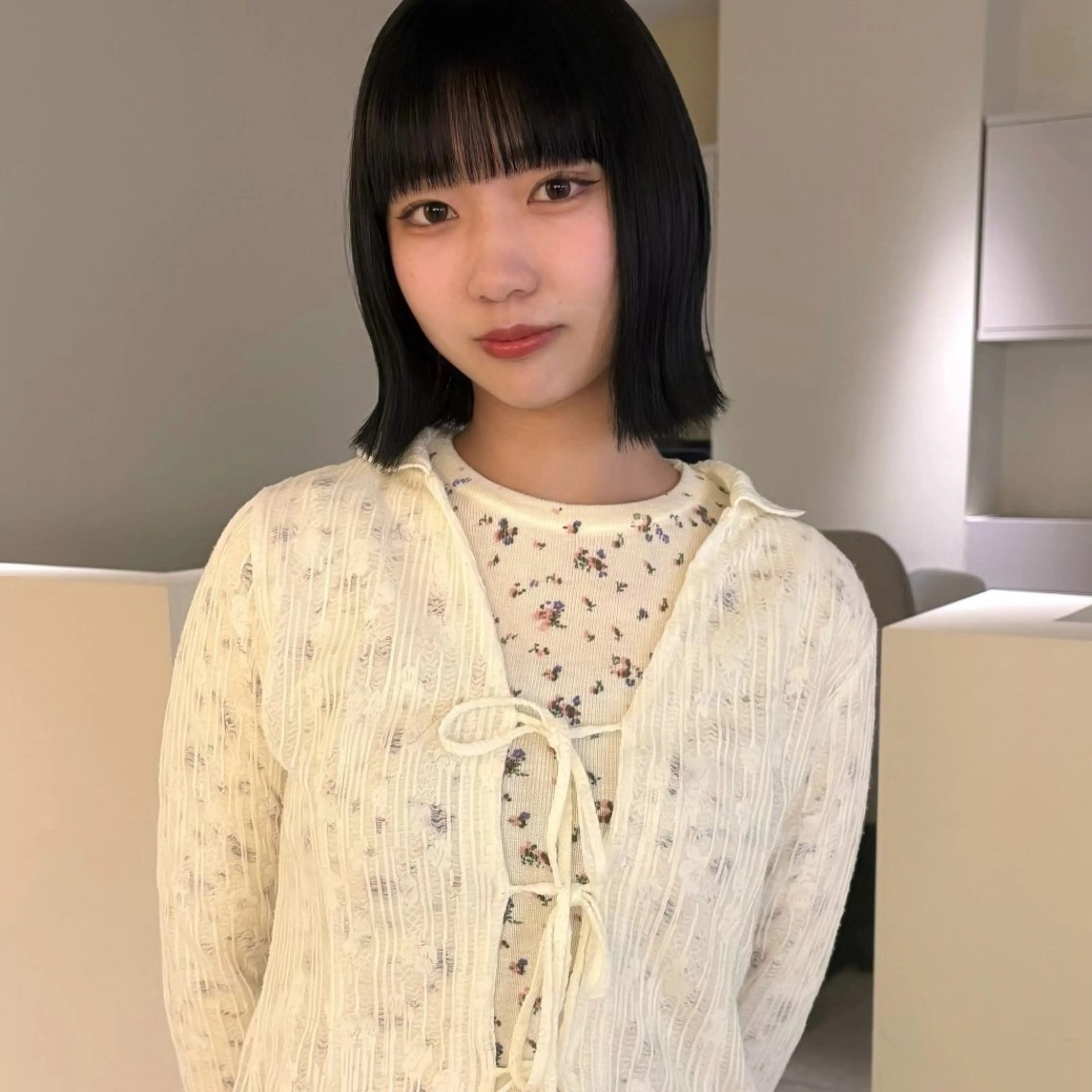 ミディアム カラー カット ヘアカラー トリートメント hana/艶髪 /透明感カラー🪞のヘアスタイル