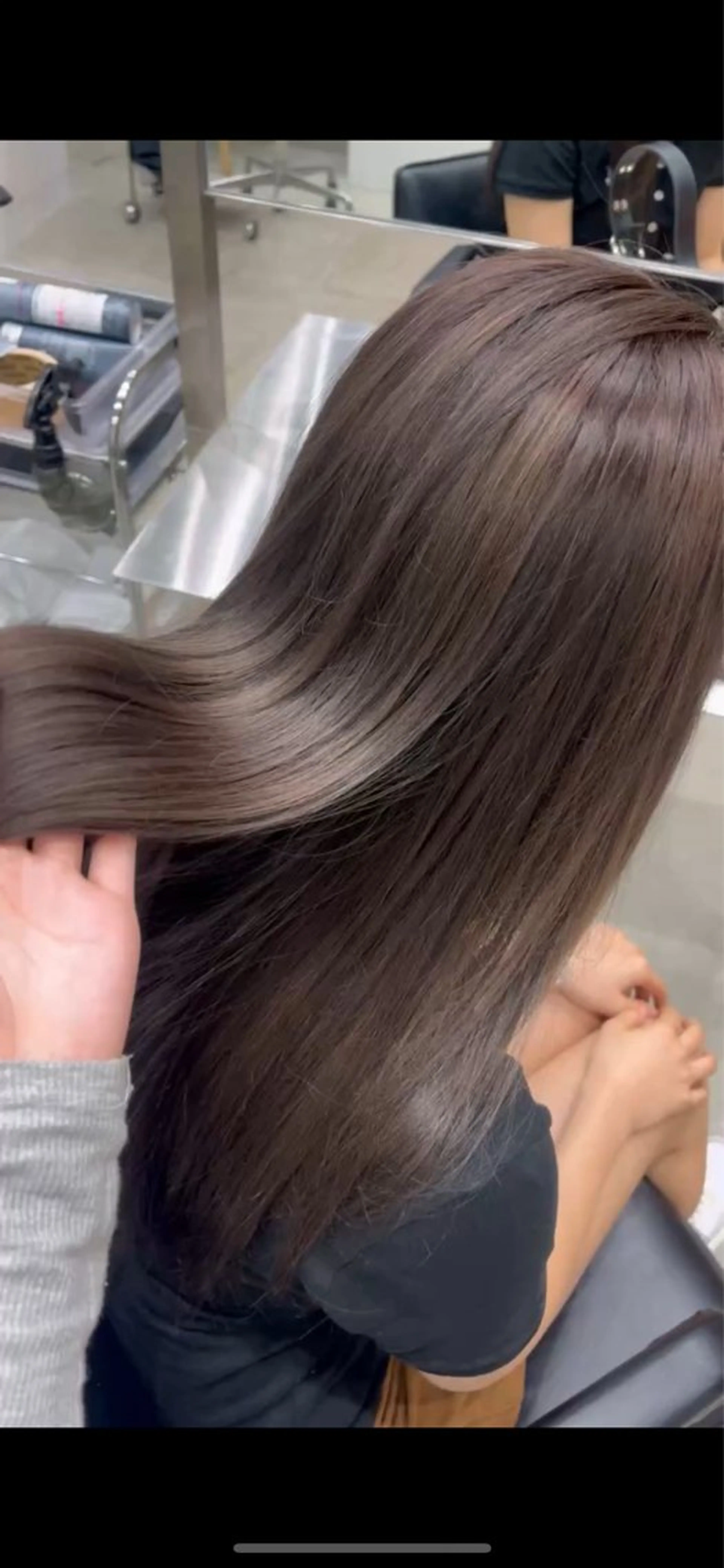 ロング カラー ブリーチ ダブルカラー ブリーチなしカラー 夏果⭐︎fifth 天神 海外風パーマのヘアスタイル