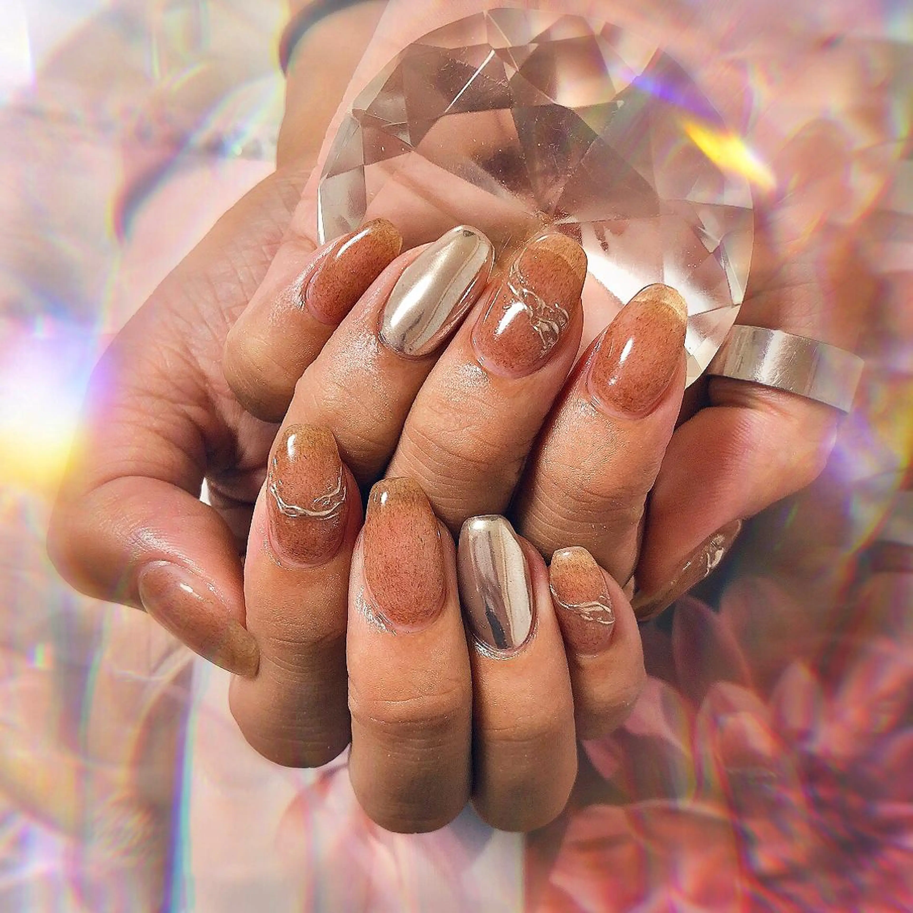 セミロング ネイル ハンドネイル ハンドケア 💎ビューティサロン 湘南　RIRAN💎のネイルデザイン