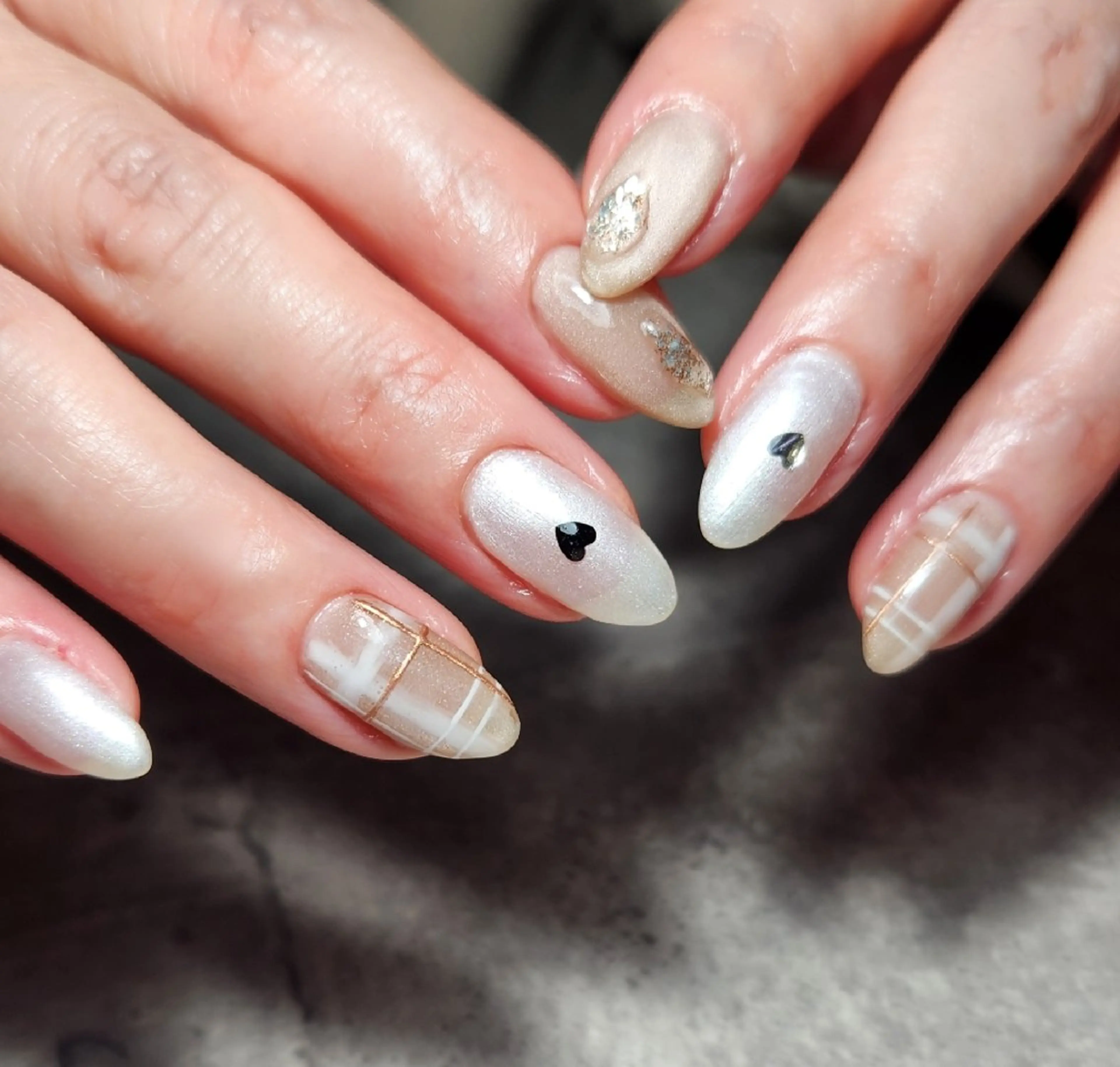 ネイル ハート マグネットネイル ハンドネイル   BENNIEのネイルデザイン