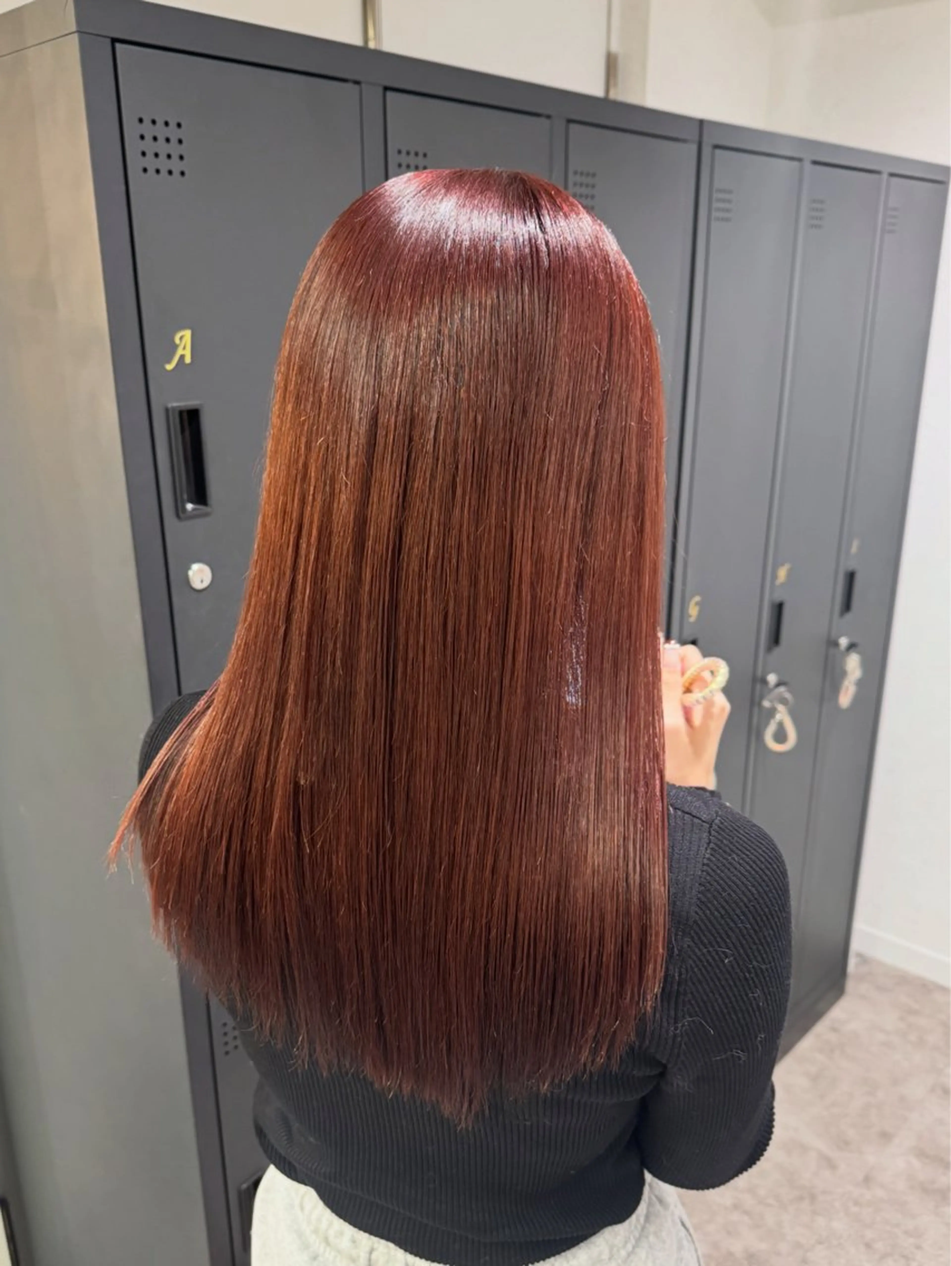 セミロング カラー ブラウンカラー レッドカラー レッドブラウン 髪質改善 トリートメント カット ヘアカラー 縮毛矯正/艶髪カラー ヘアアレンジ/ひふみのヘアスタイル