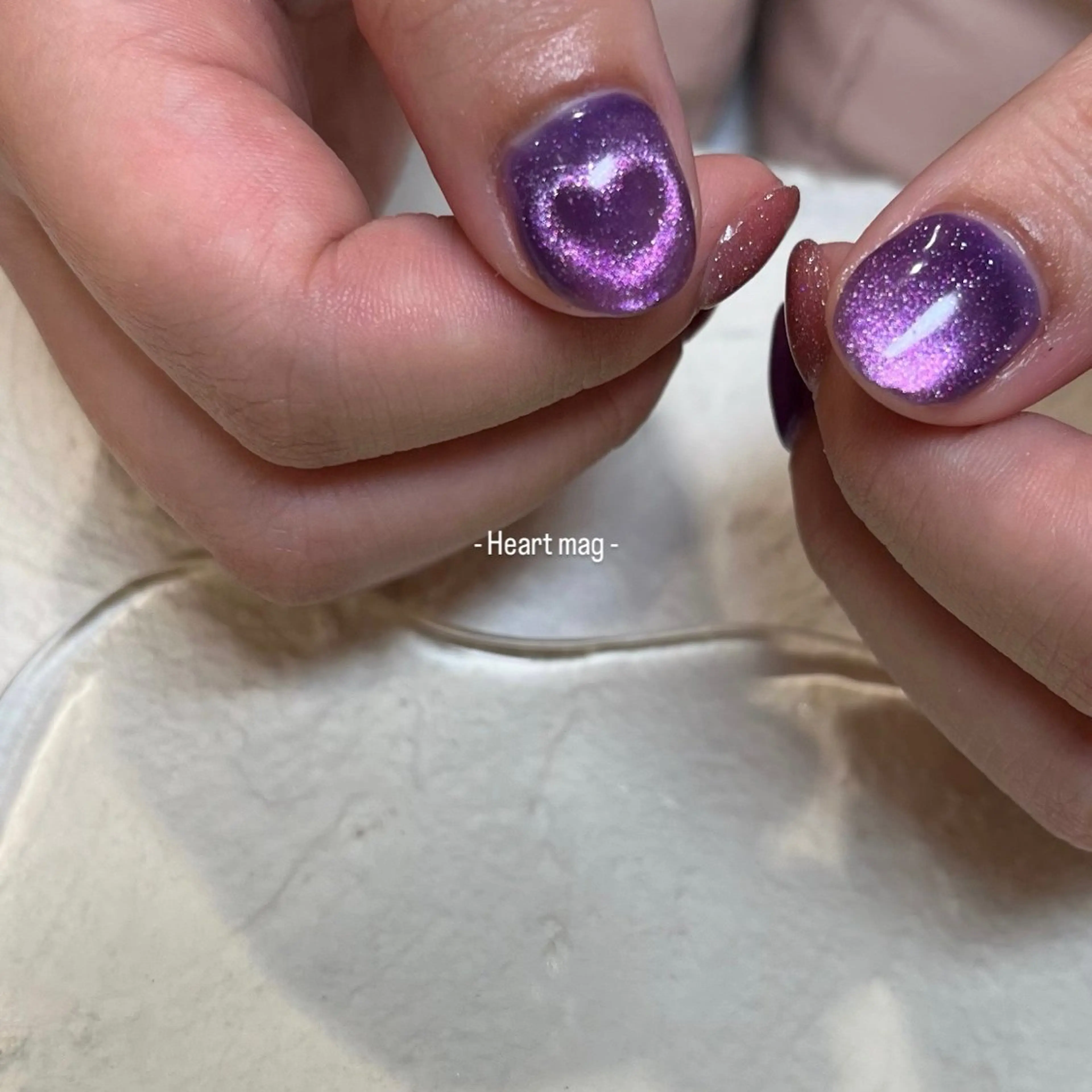 ネイル ハート 𝗿𝗶𝗰𝗼 ˎˊ˗のネイルデザイン