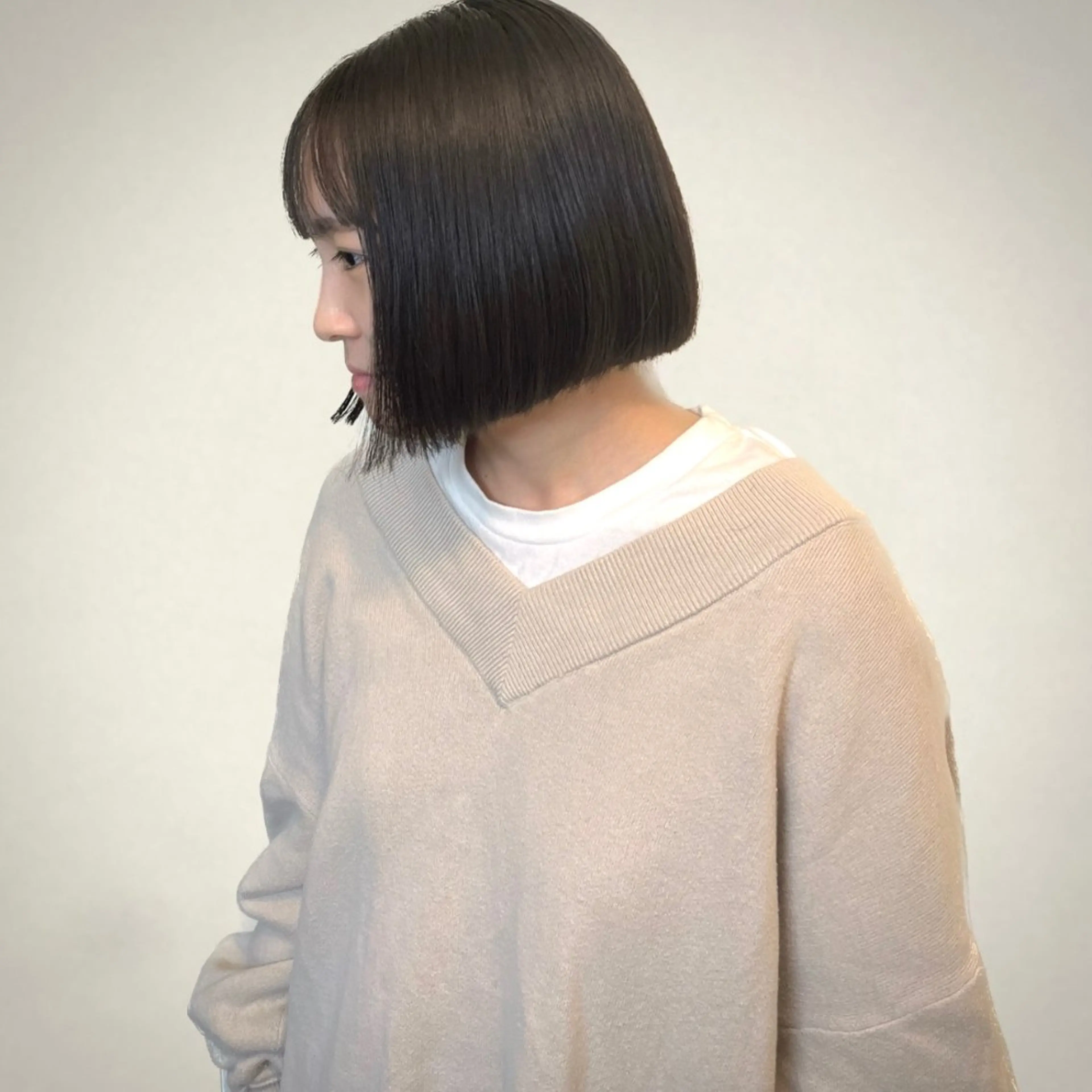 ミディアム カラー 無料カットモデル ユナのヘアスタイル