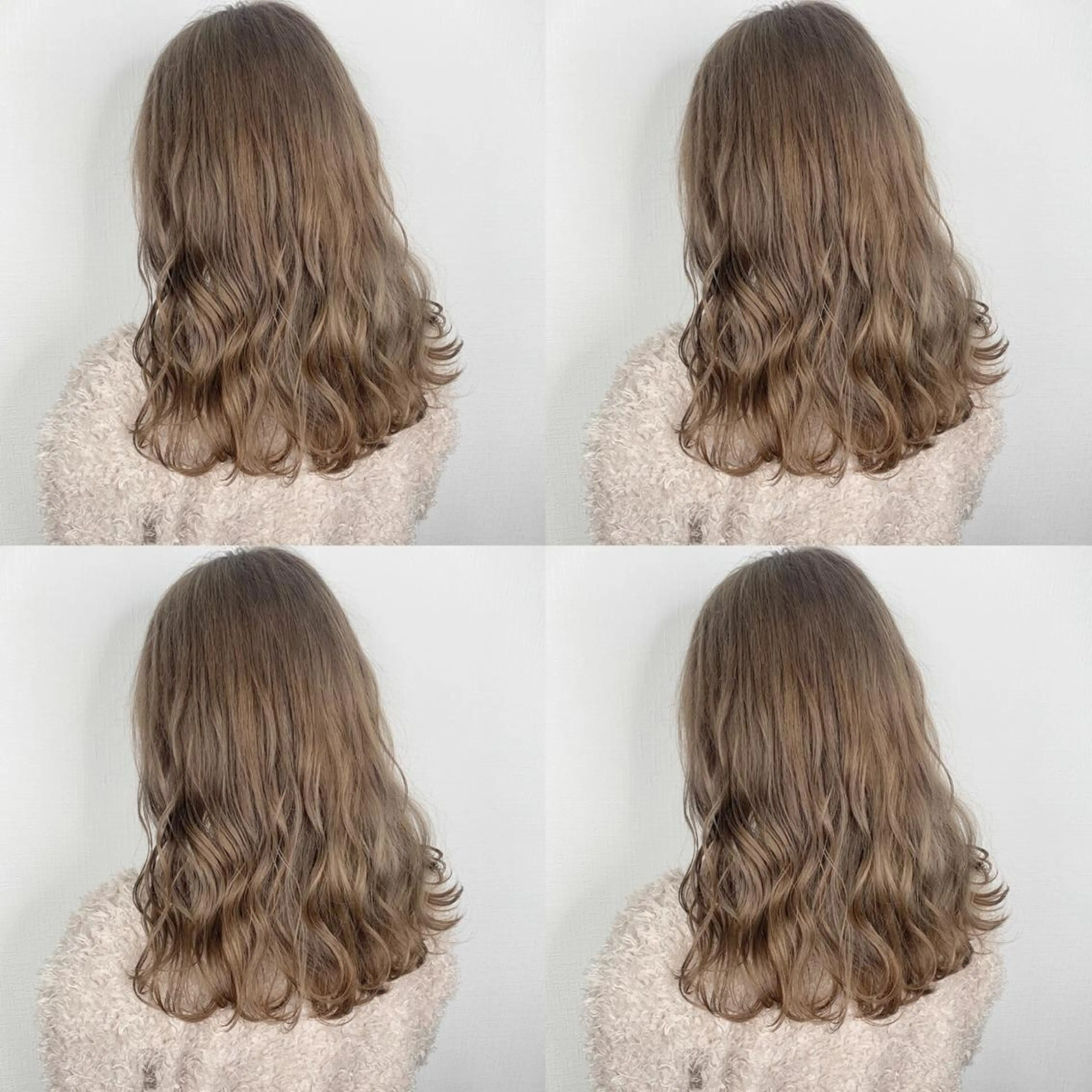 セミロング カラー ベージュカラー ミルクティーベージュ ヘアカラー 袴田 伊代のヘアスタイル