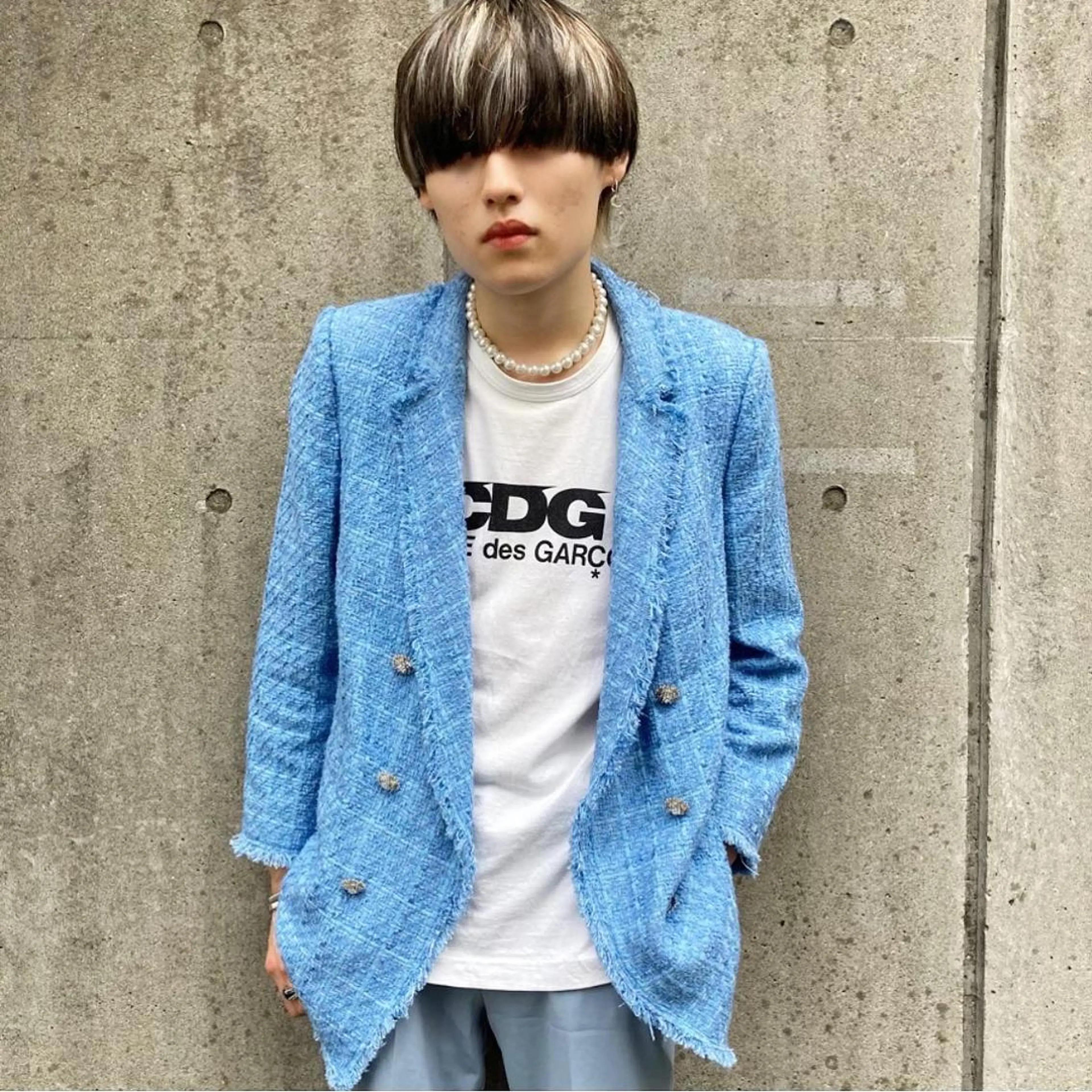 カラー ヘアアレンジ メンズ beautism clock所属・韓国風🇰🇷うる艶 レイヤー/海青🫧のヘアスタイル