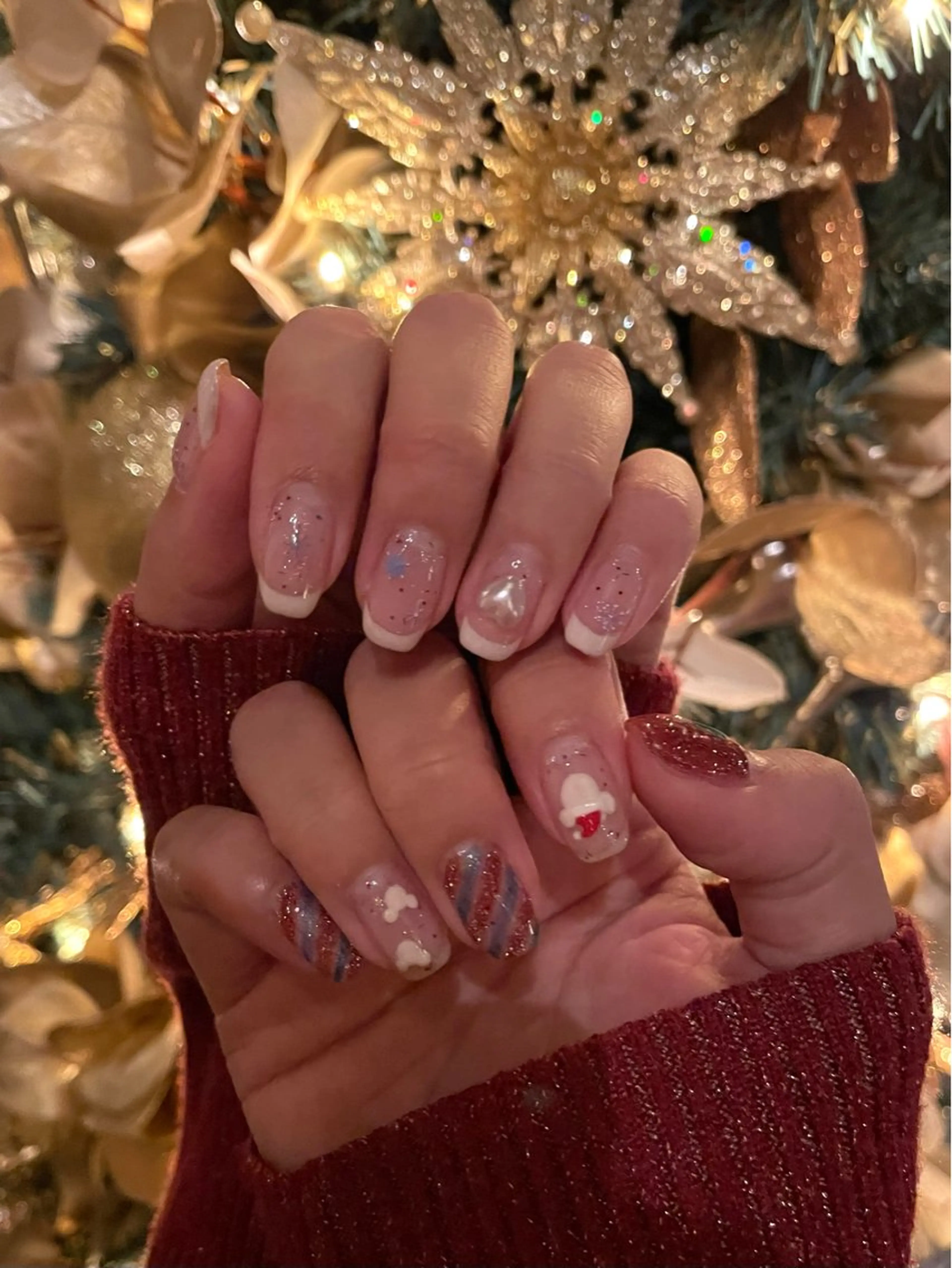 ネイル 冬ネイル クリスマス A-nail エーネイル所属・M. ERIのネイルデザイン