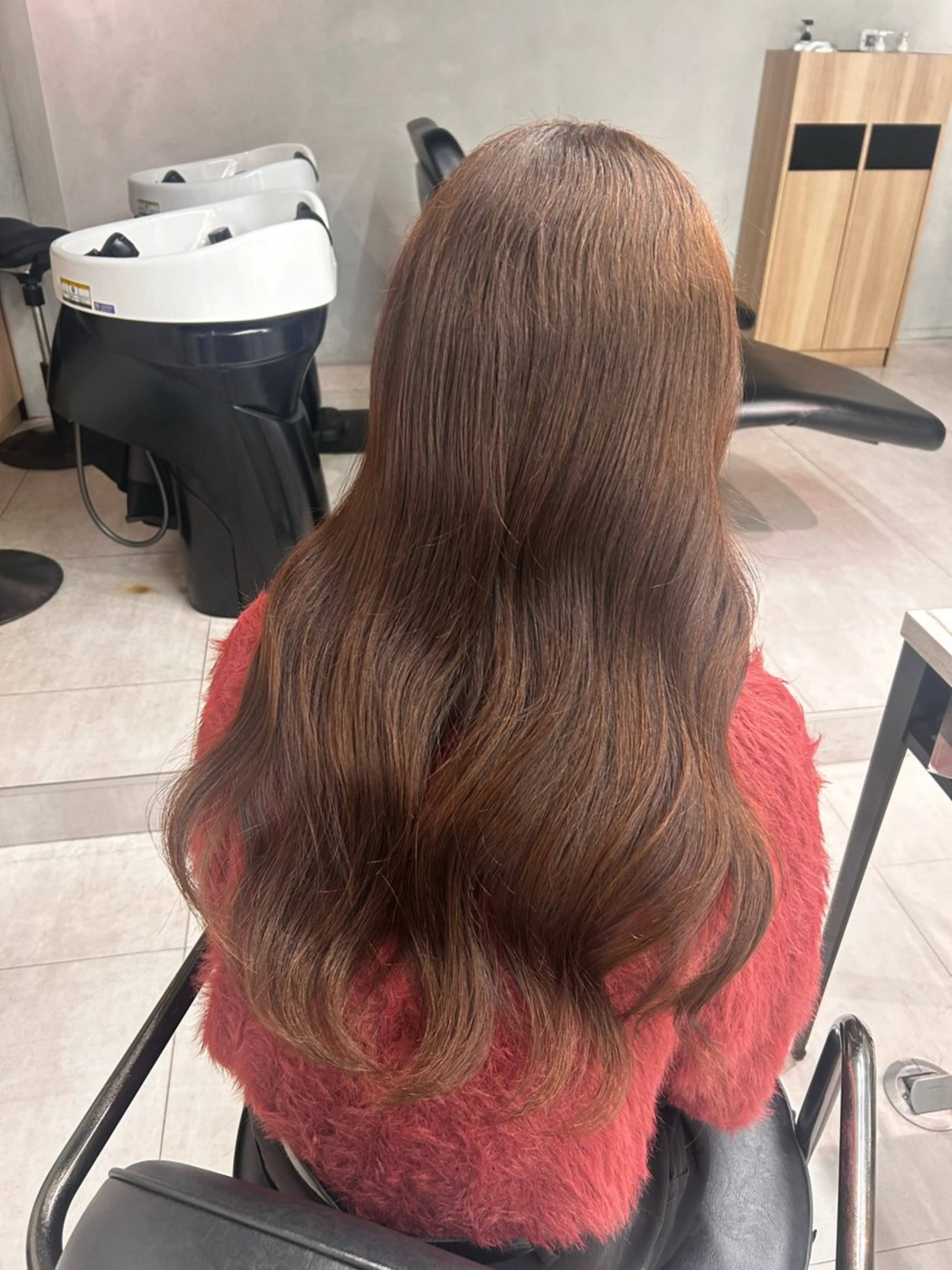 ロング カラー ブラウンカラー ヘアカラー 大村 咲羅のヘアスタイル