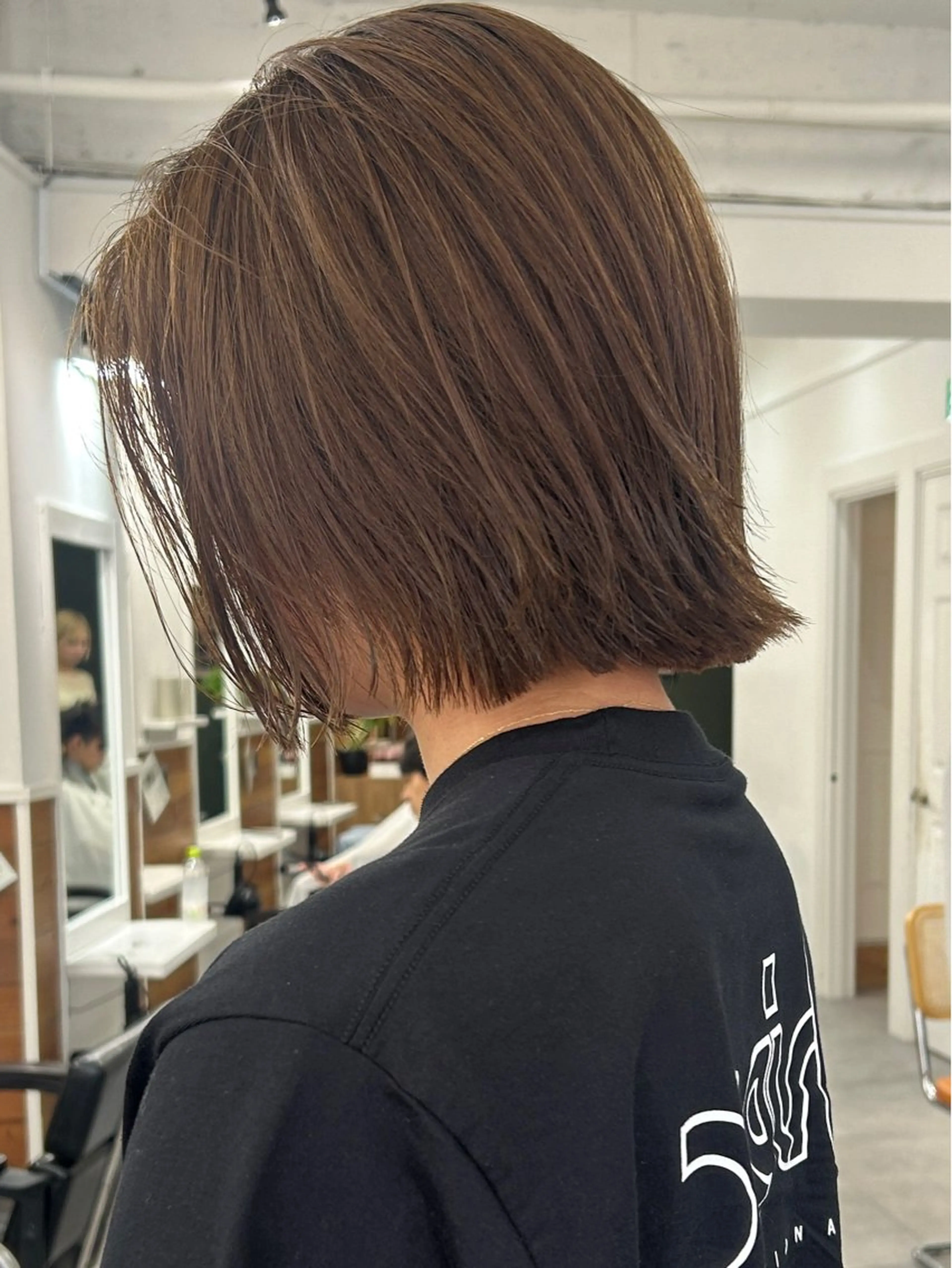 ミディアム カラー レイヤーボブ/ 艶カラー/サナ🌼のヘアスタイル