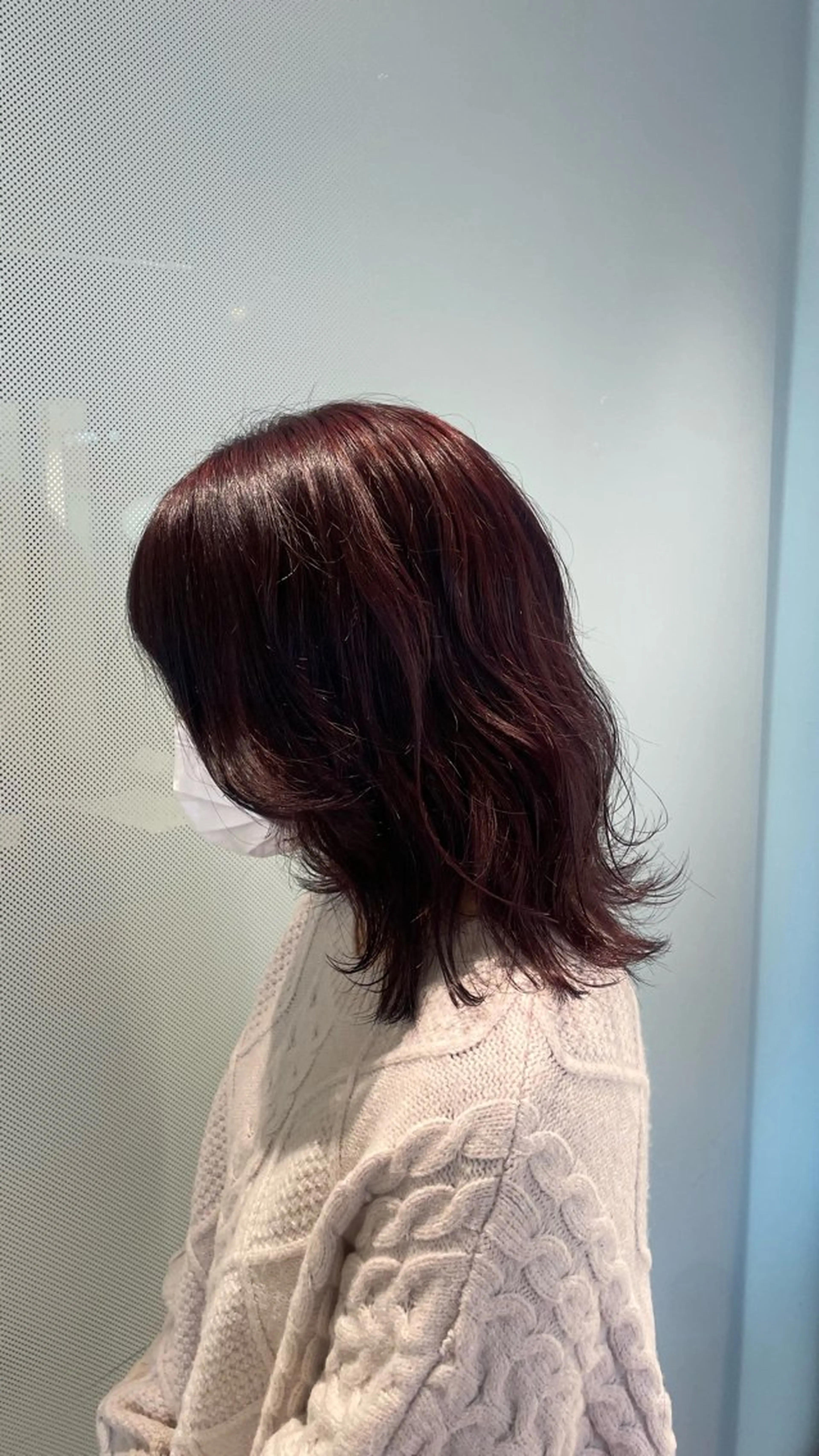 ミディアム パープルカラー レイヤーカット🎀 ブリーチ/なるのヘアスタイル