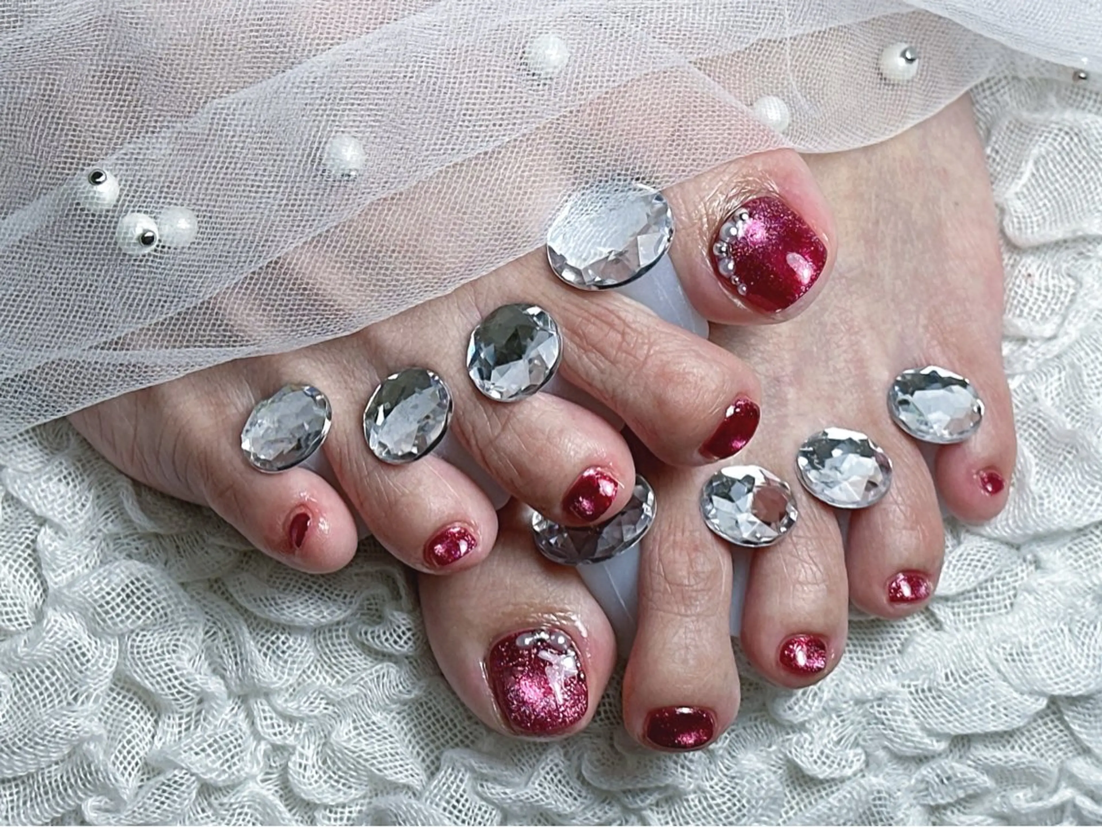 ネイル フットネイル 【Eclat ｴｸﾗ】nail＆beauty所属・Eclat〔ｴｸﾗ〕 MOEKA𝜗𝜚*のネイルデザイン