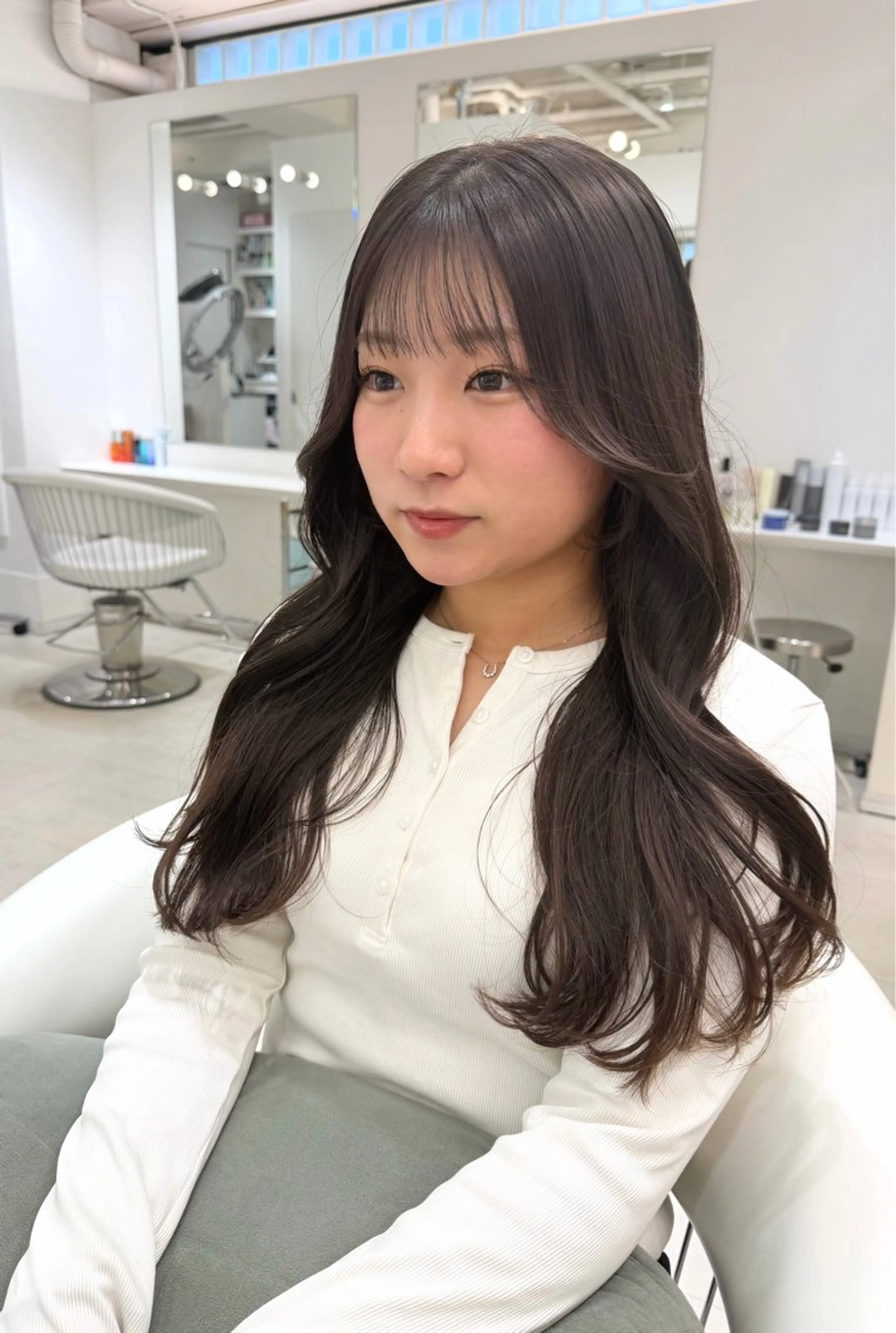 ロング カラー ParveMix 🩶🫧入江 香名のヘアスタイル