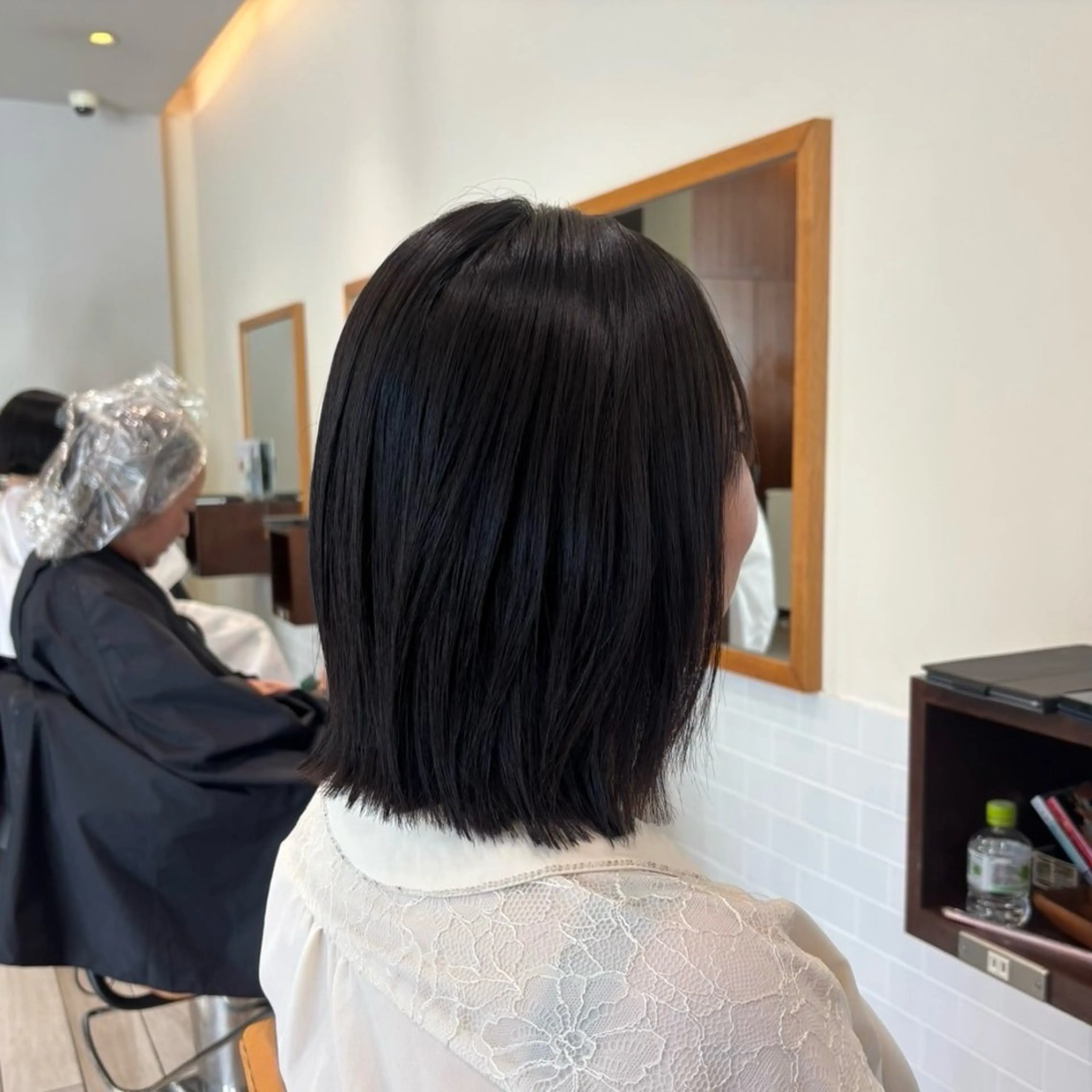 ミディアム ボブ カット 縮毛矯正 RISAKO🏁 ショート/ボブのヘアスタイル