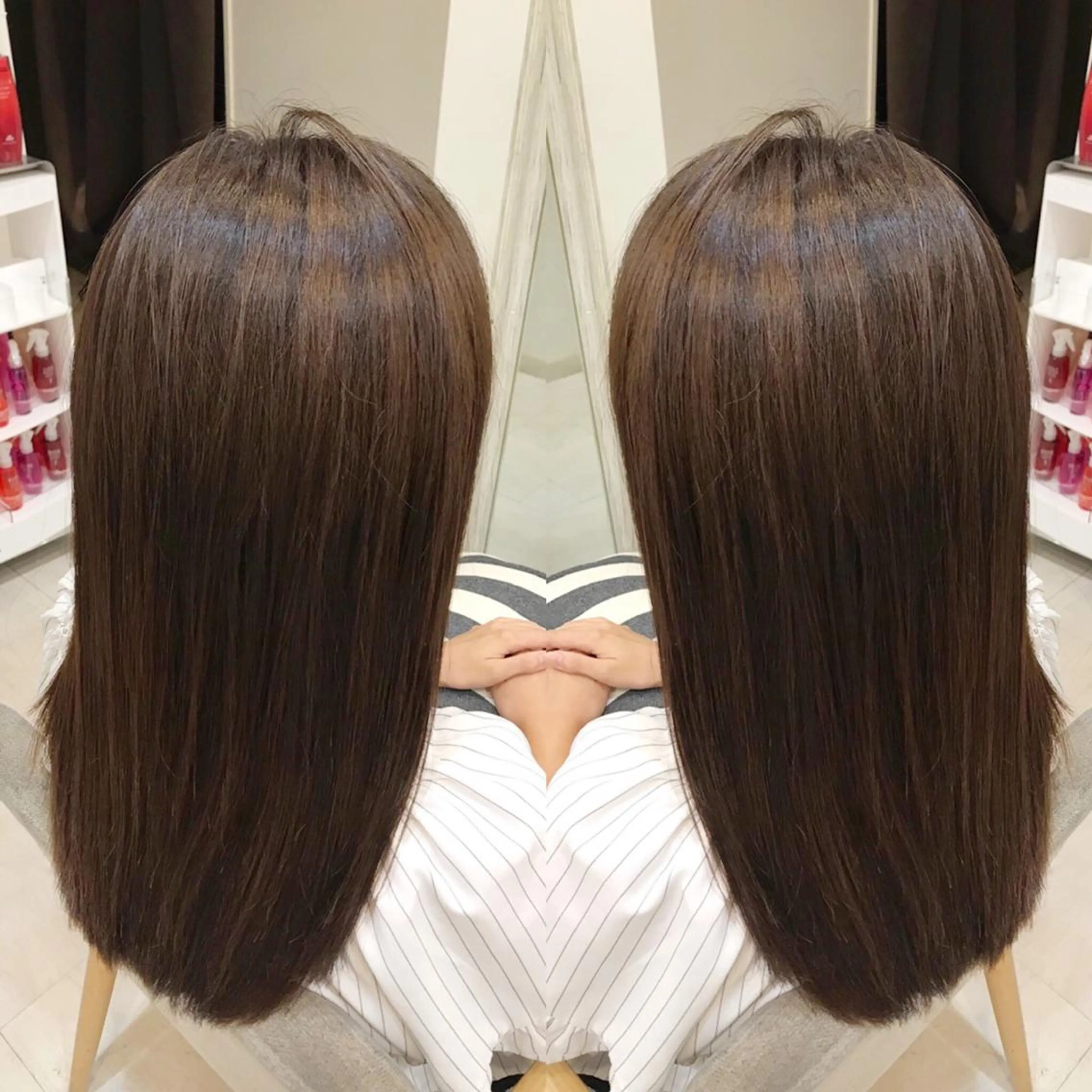 リタッチ透明感カラー（全体＋1100円）＋オージュアトリートメントの写真