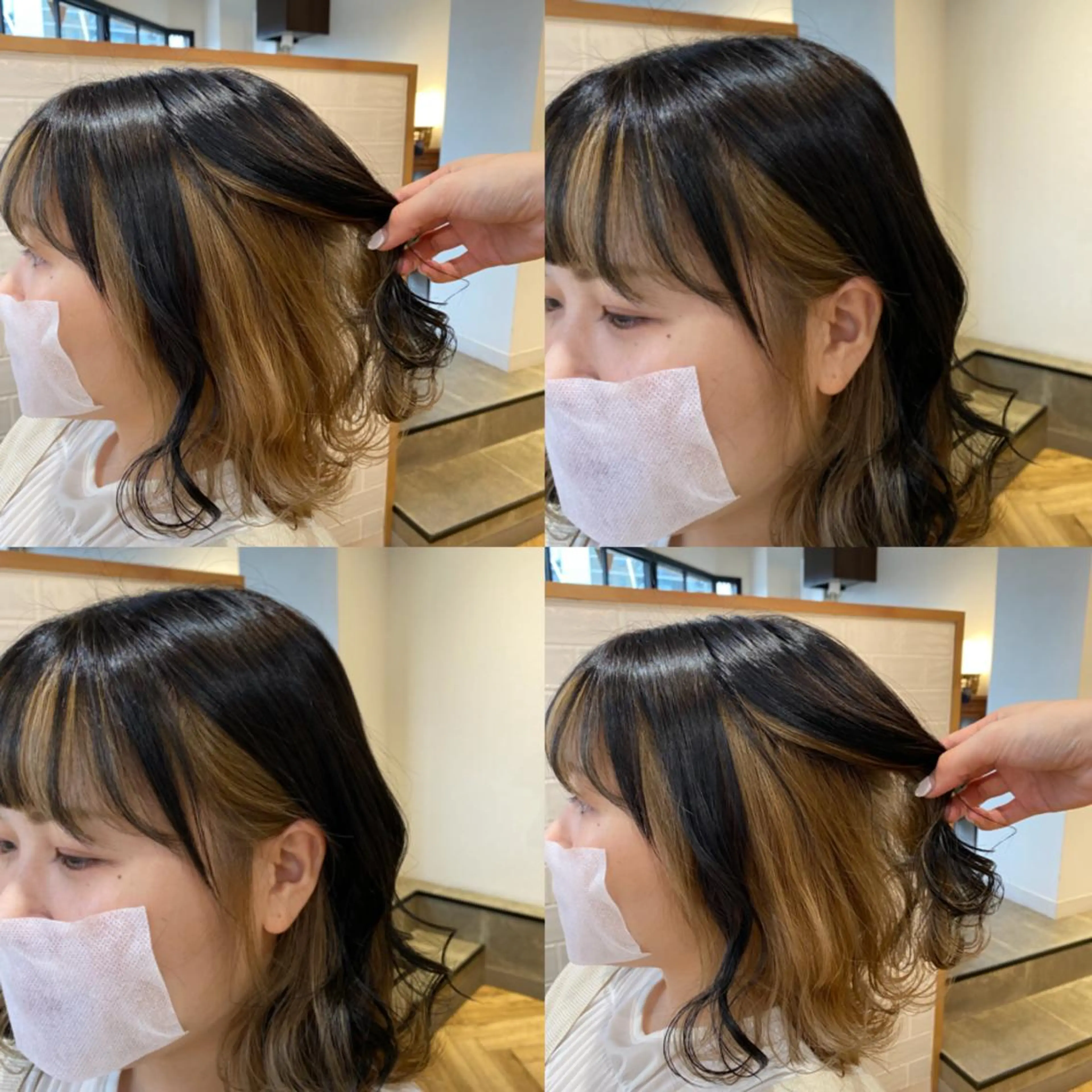 ミディアム カラー 艶カラー/韓国顔周り 🎀mamiのヘアスタイル