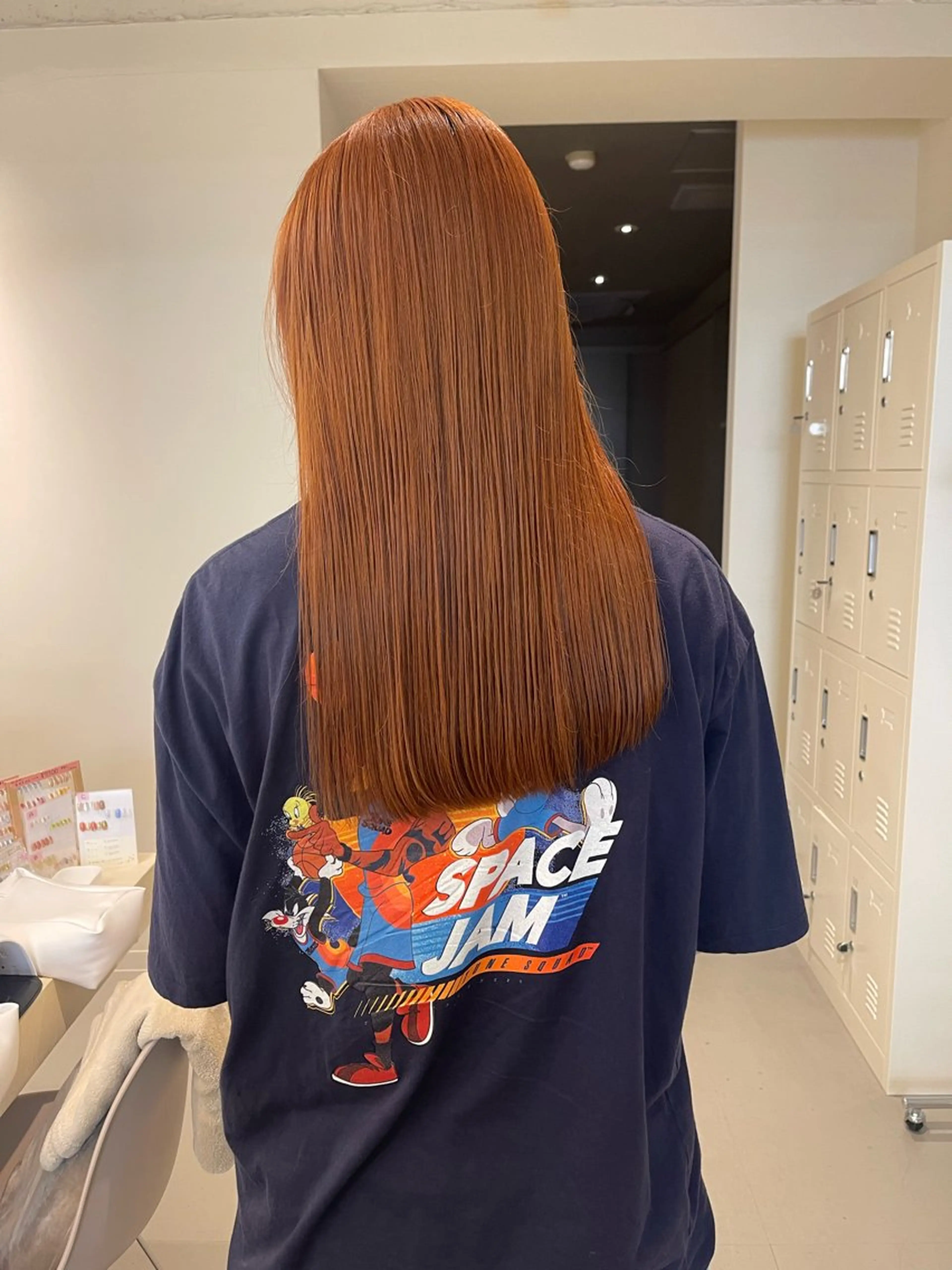 セミロング オレンジブラウン 北野谷 篤のヘアスタイル