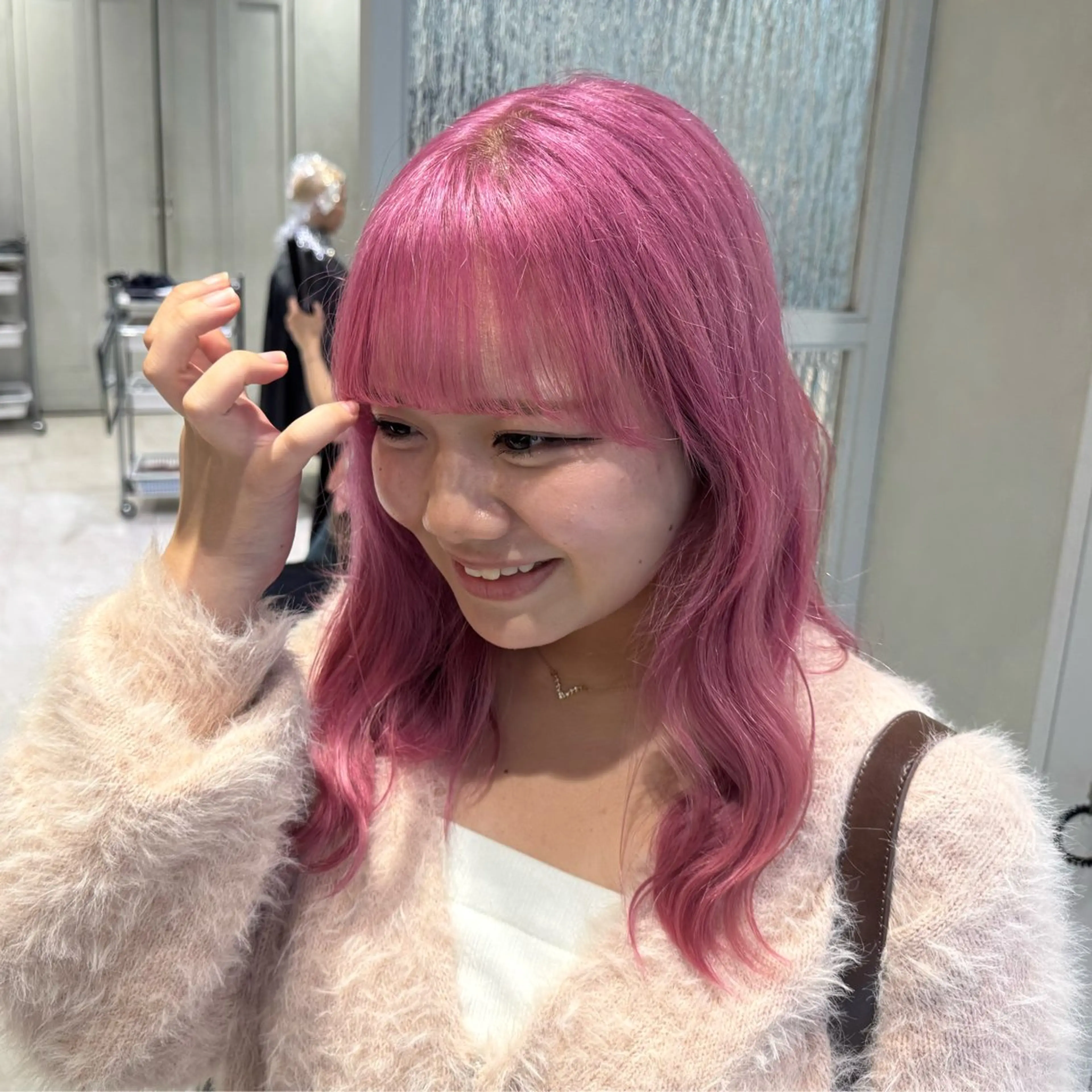 ミディアム カラー ピンクカラー 🦋ブリーチ/カラー 専門Aya💖のヘアスタイル