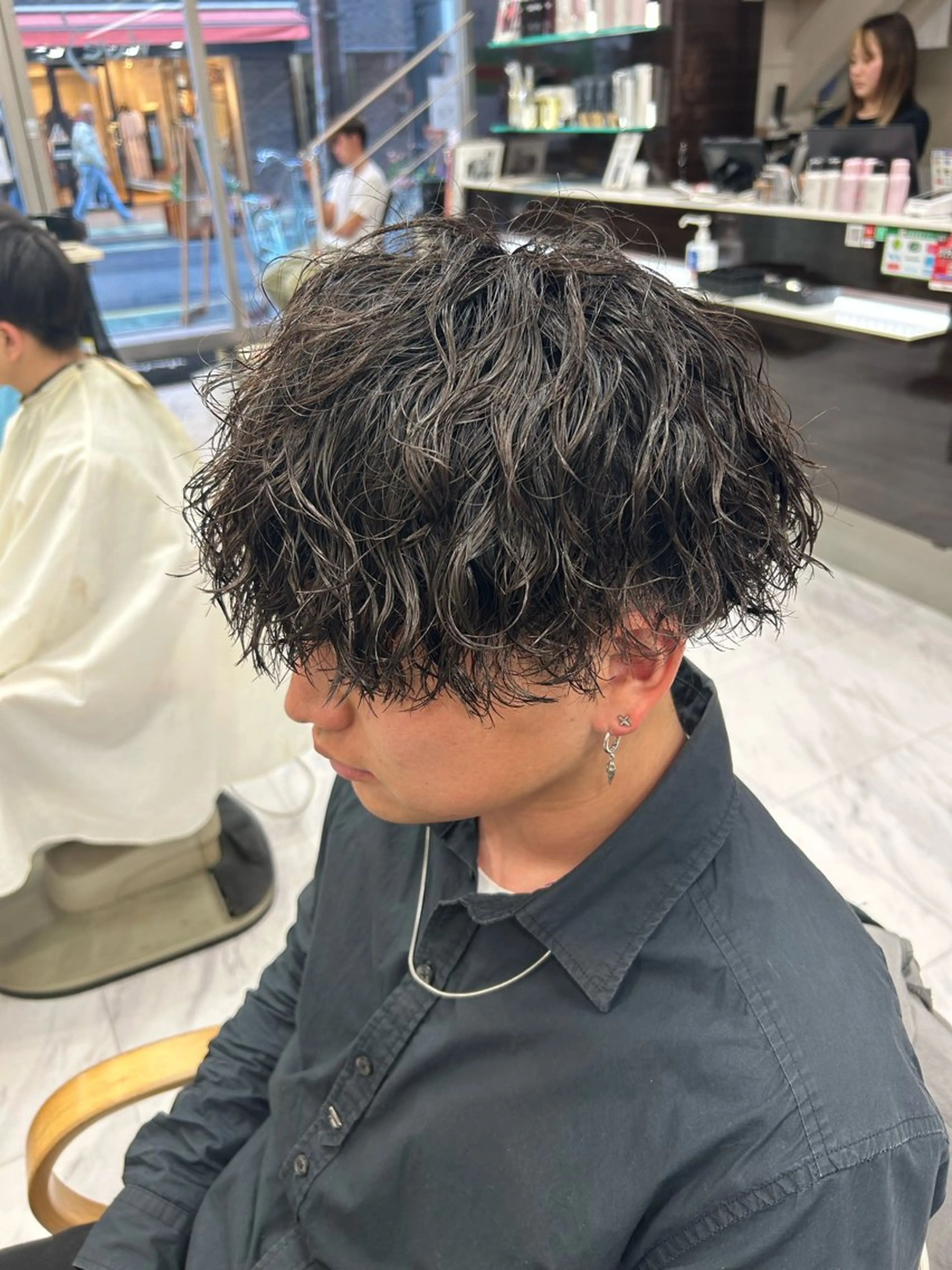 ショート パーマ メンズ メンズパーマ ツイストスパイラルパーマ スパイラルパーマ メンズパーマ 💈後閑和真💈のヘアスタイル