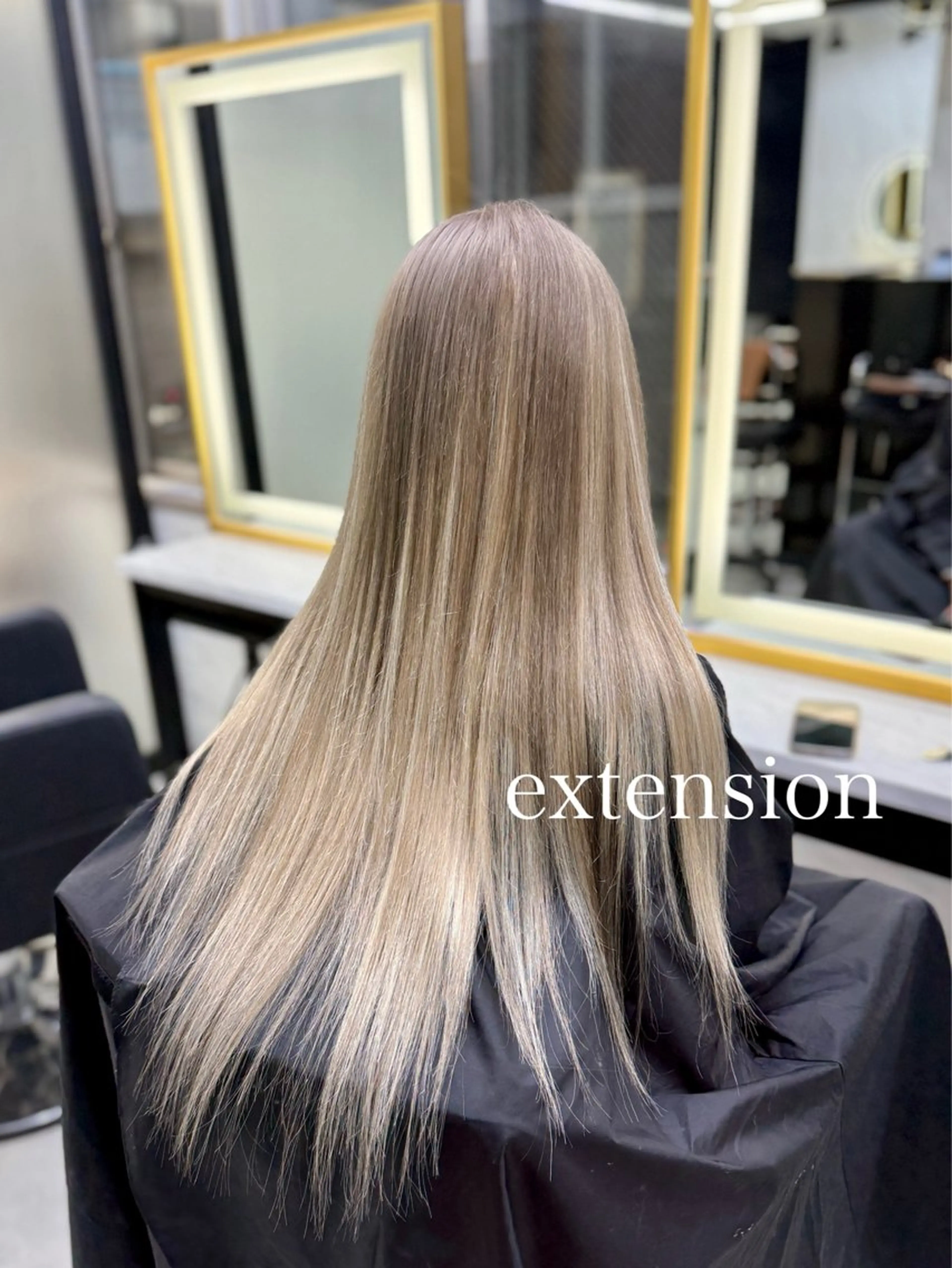 ロング カラー シールエクステ ブリーチ 透明感カラー エクステ ヘアカラー エクステ エクステ🩵ブリーチ 韓国ヘア🩵KAEのヘアスタイル