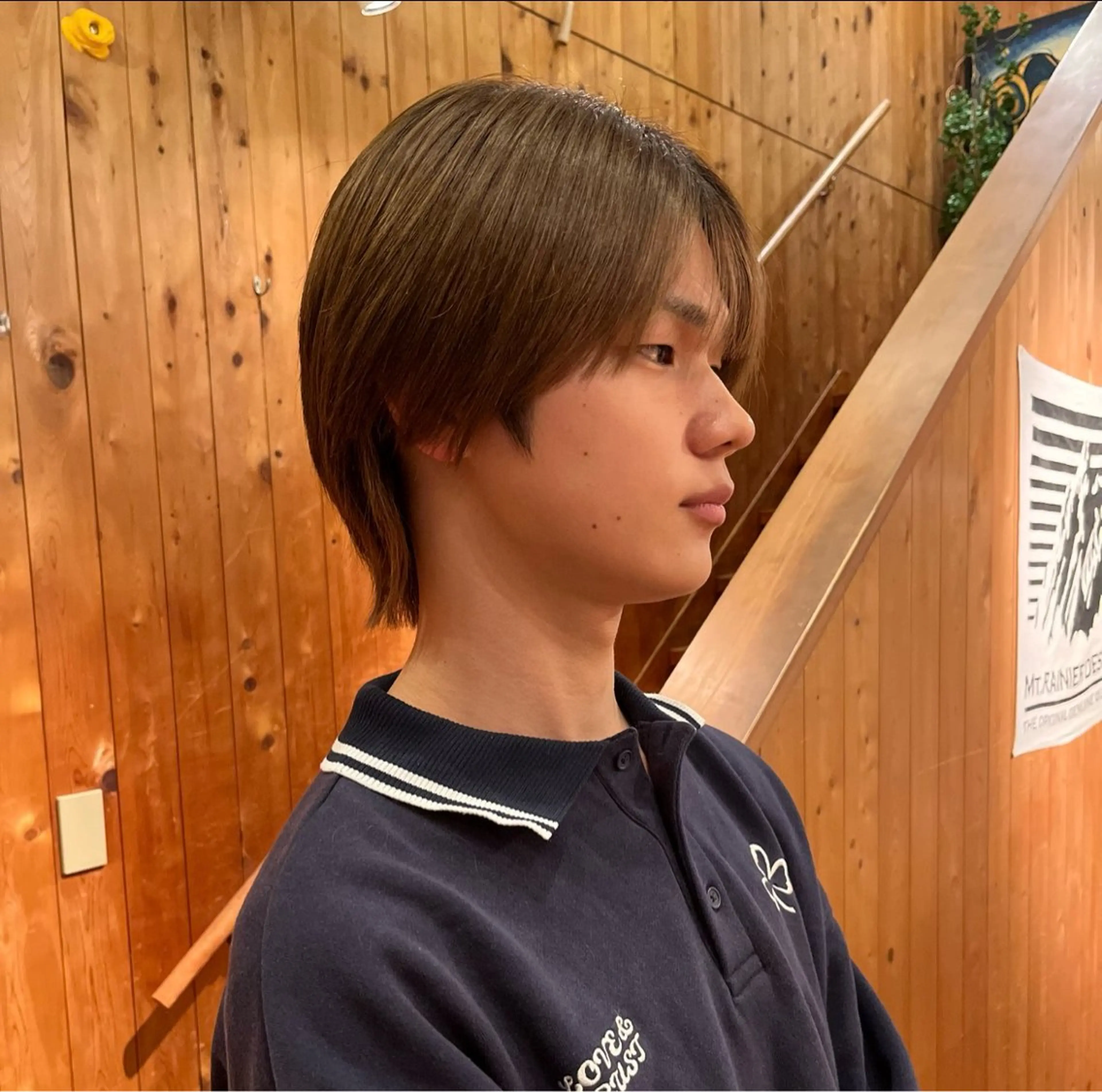 メンズ マッシュウルフ マッシュ シースルーマッシュ メンズウルフカット ウルフカット カット 藤田 ゆりなのヘアスタイル