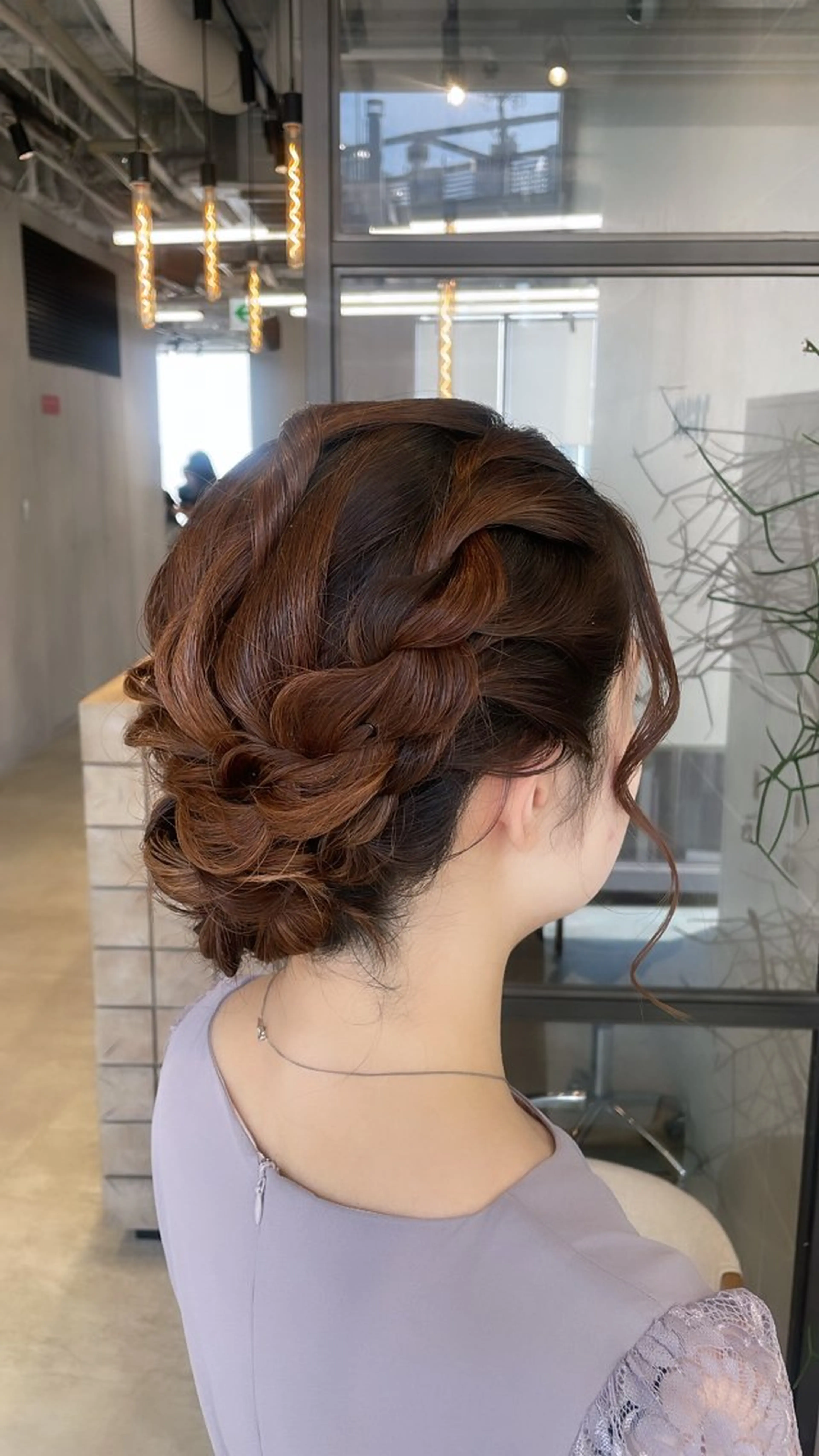 セミロング ヘアアレンジ 透明感カラー✨艶髪 制作🌱山根あゆみのヘアスタイル