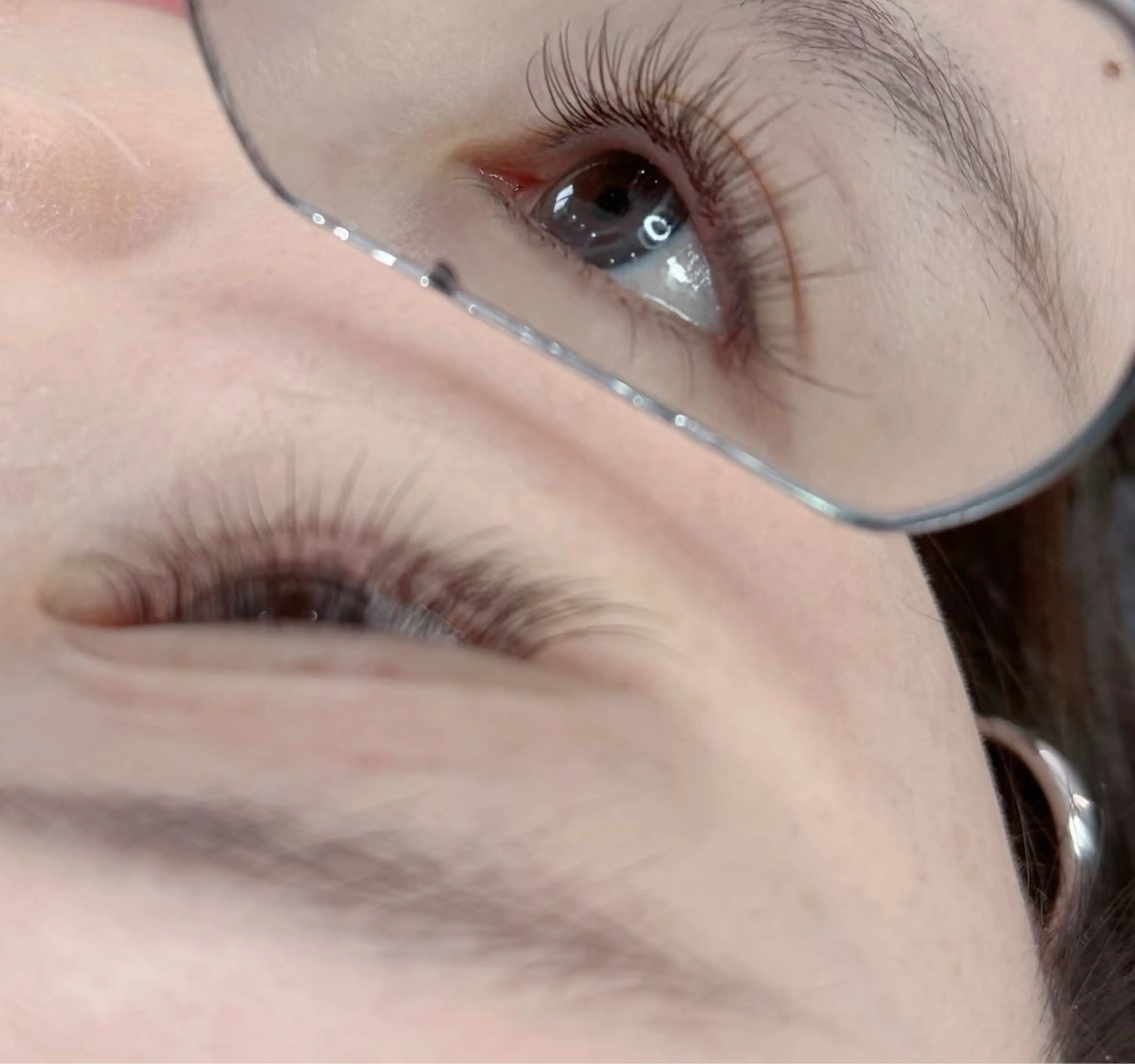 🔥🔥🔥（期間限定LED無料）柔らかいブラウン系カラーフラットラッシュ80本、2色mix🉑、リペア🉑の写真