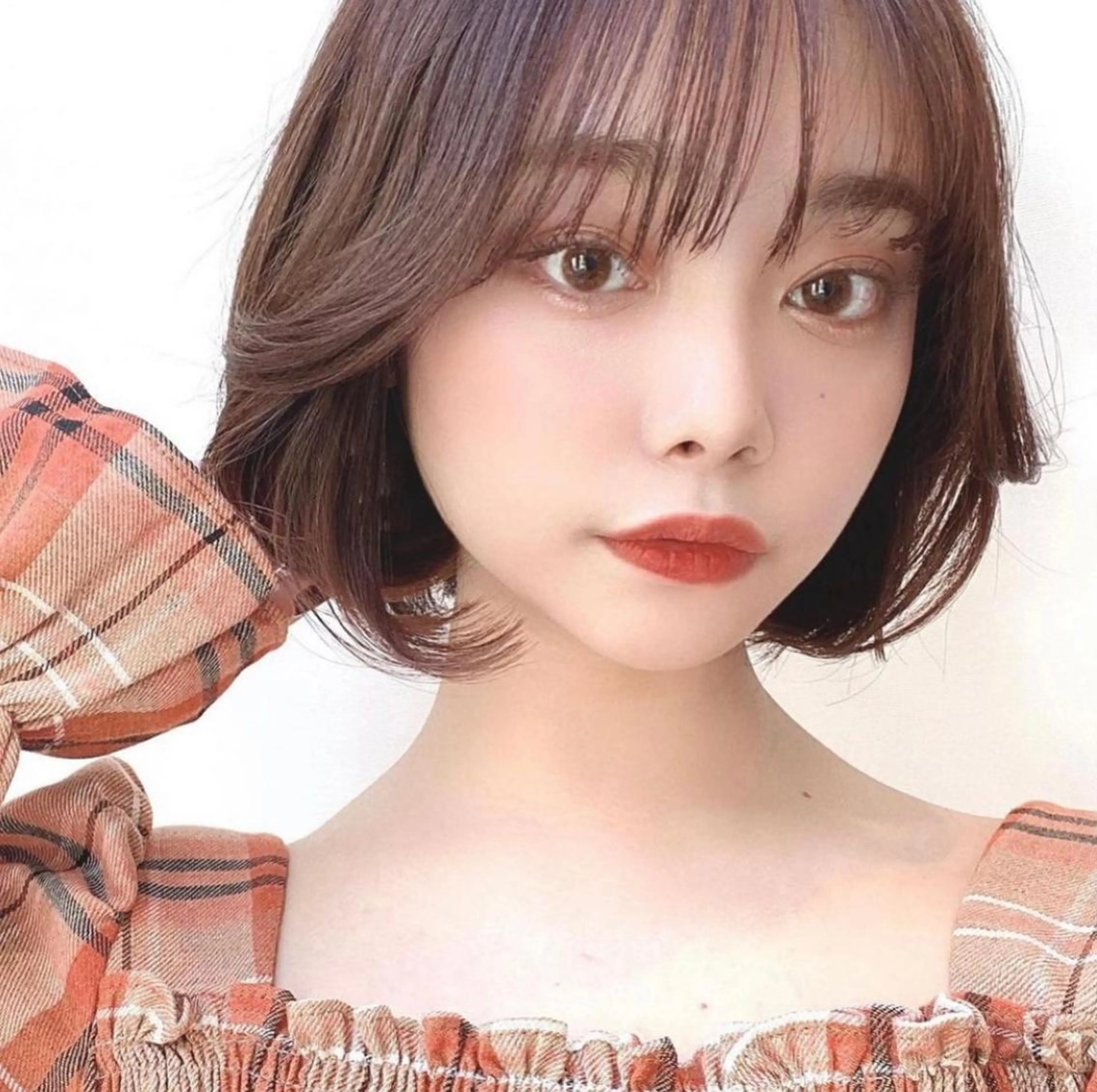 ミディアム カット ヘアカラー トリートメント 韓国くびれレイヤー 🇰🇷はづきのヘアスタイル