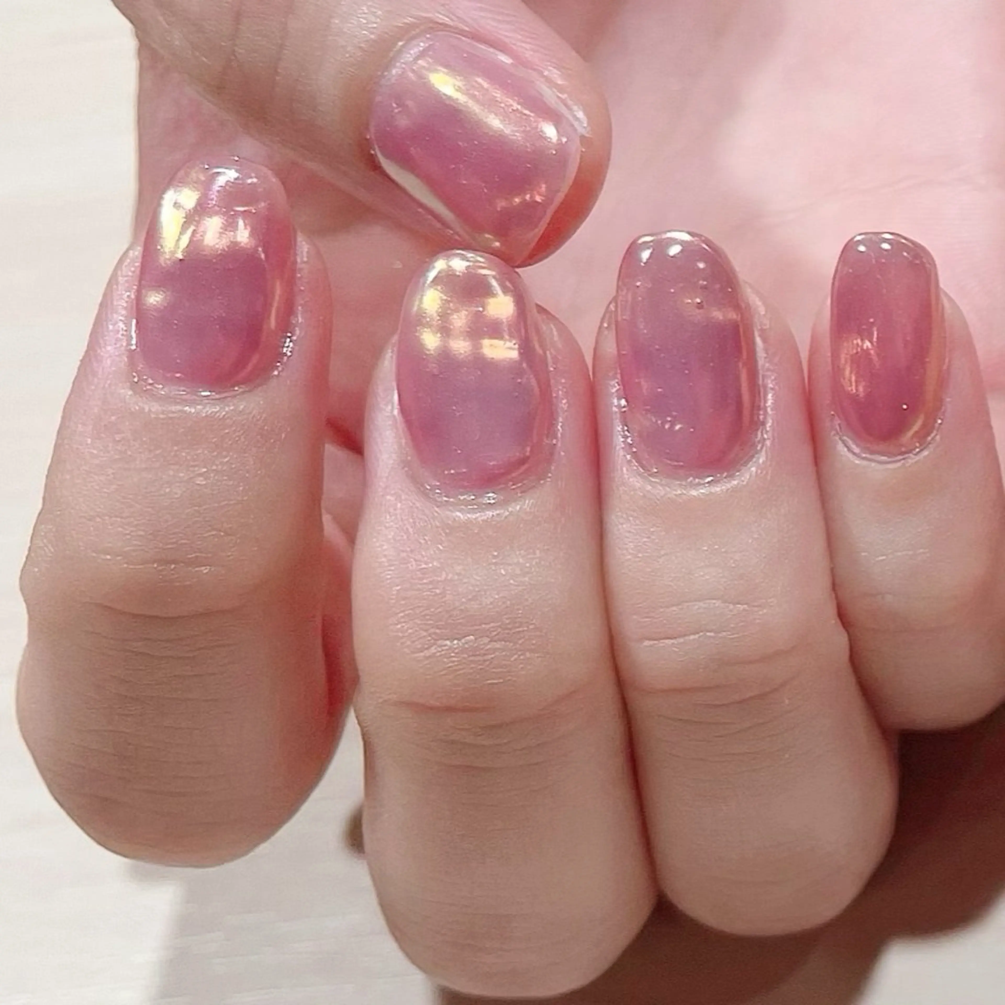 ミラーネイル　オフ込みの写真