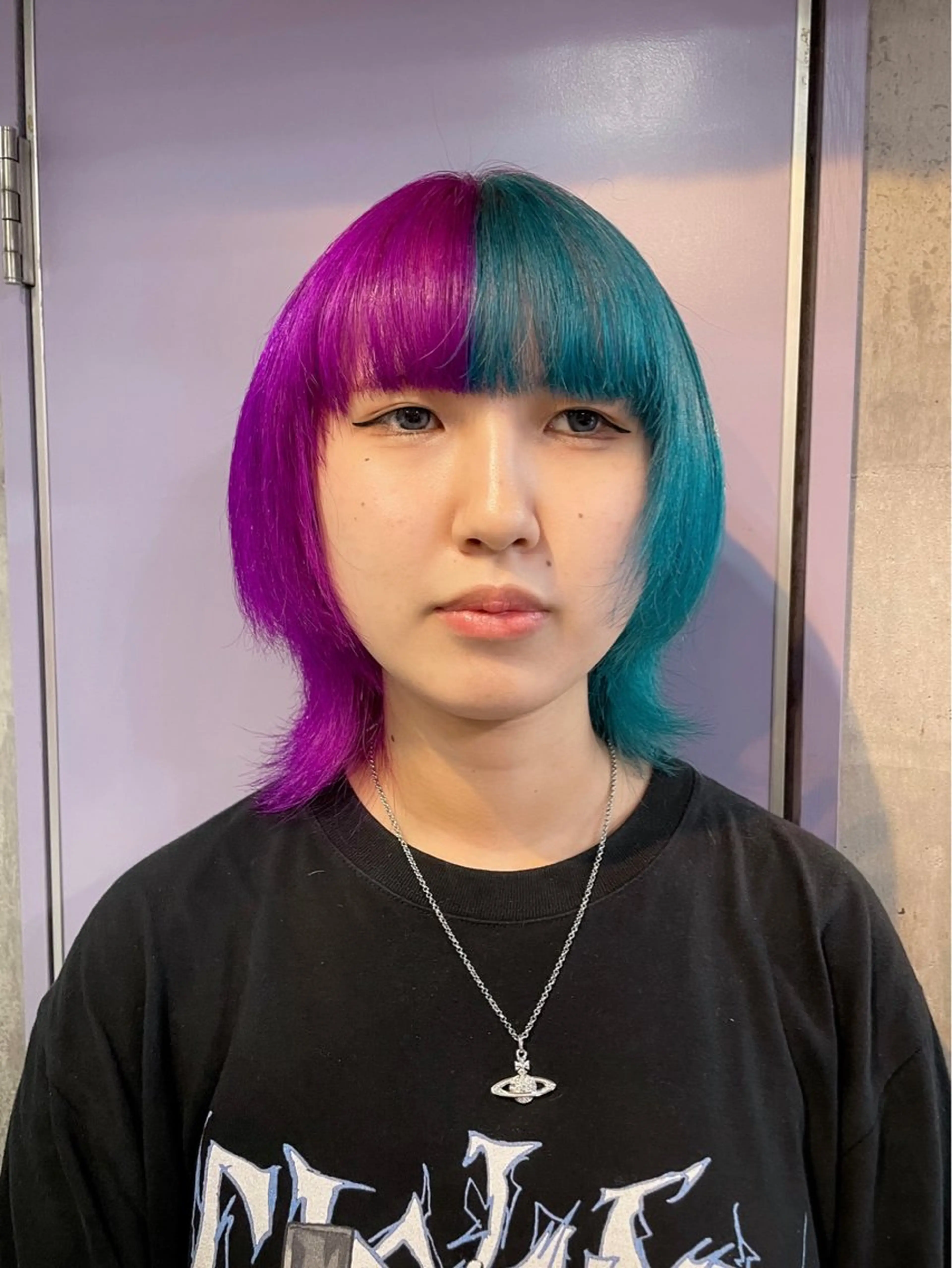 ミディアム ヘアカラー ハイトーン/ブリーチ /ウルフ⛓️MAKIのヘアスタイル