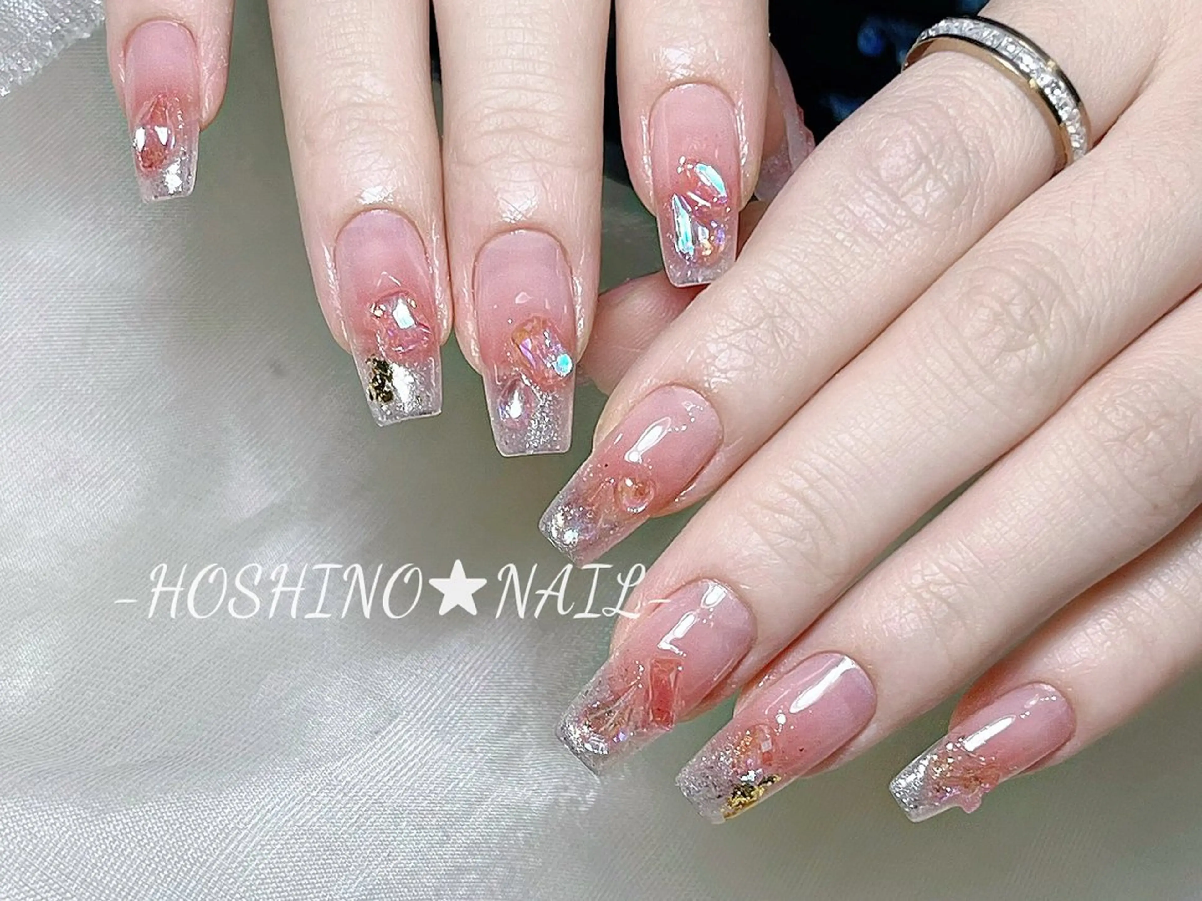ネイル オーロラネイル チークネイル ドット フットネイル フレンチネイル ★HOSHINO NAIL★新宿店のネイルデザイン