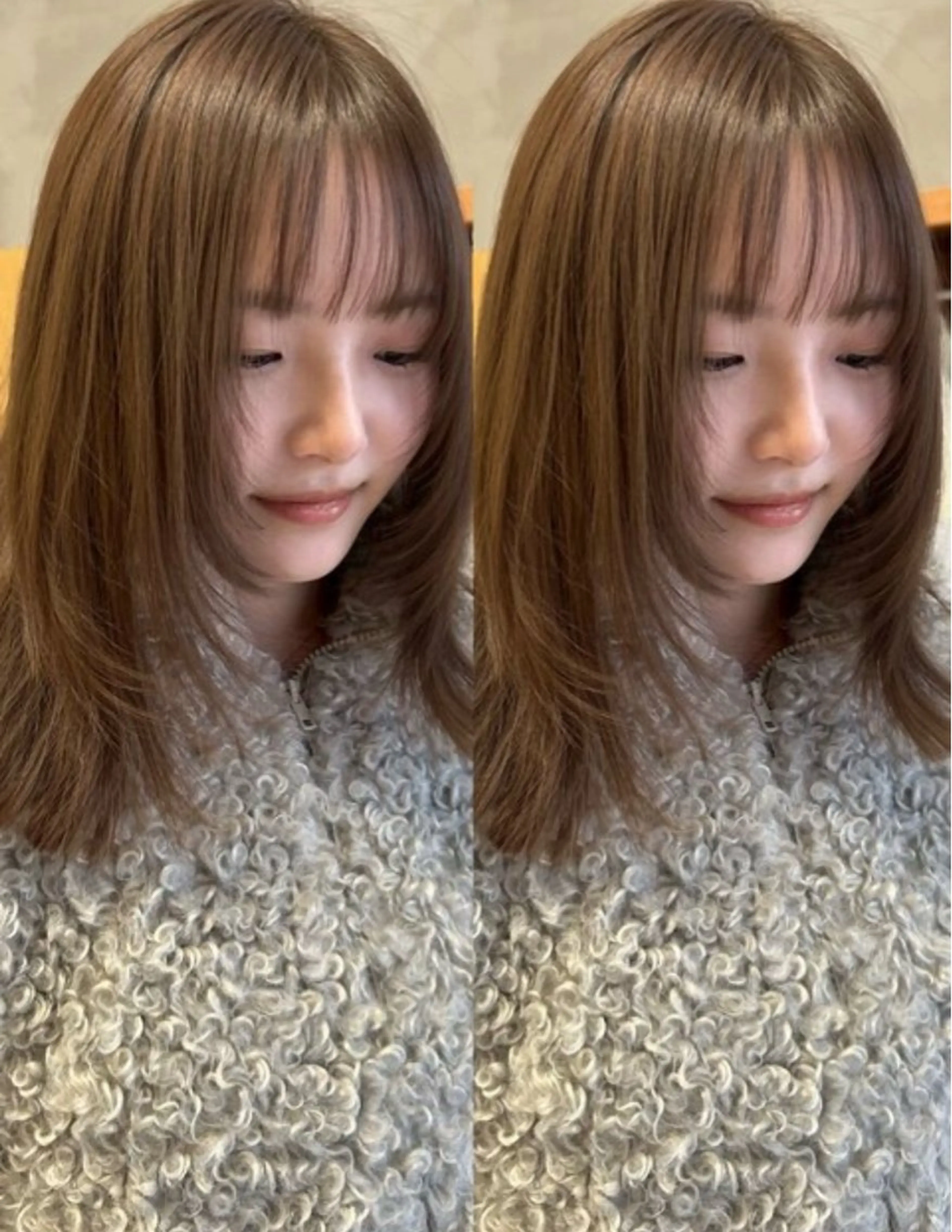 ミディアム カラー 柔らかいオリーブ🍃 カラーNatsumiのヘアスタイル