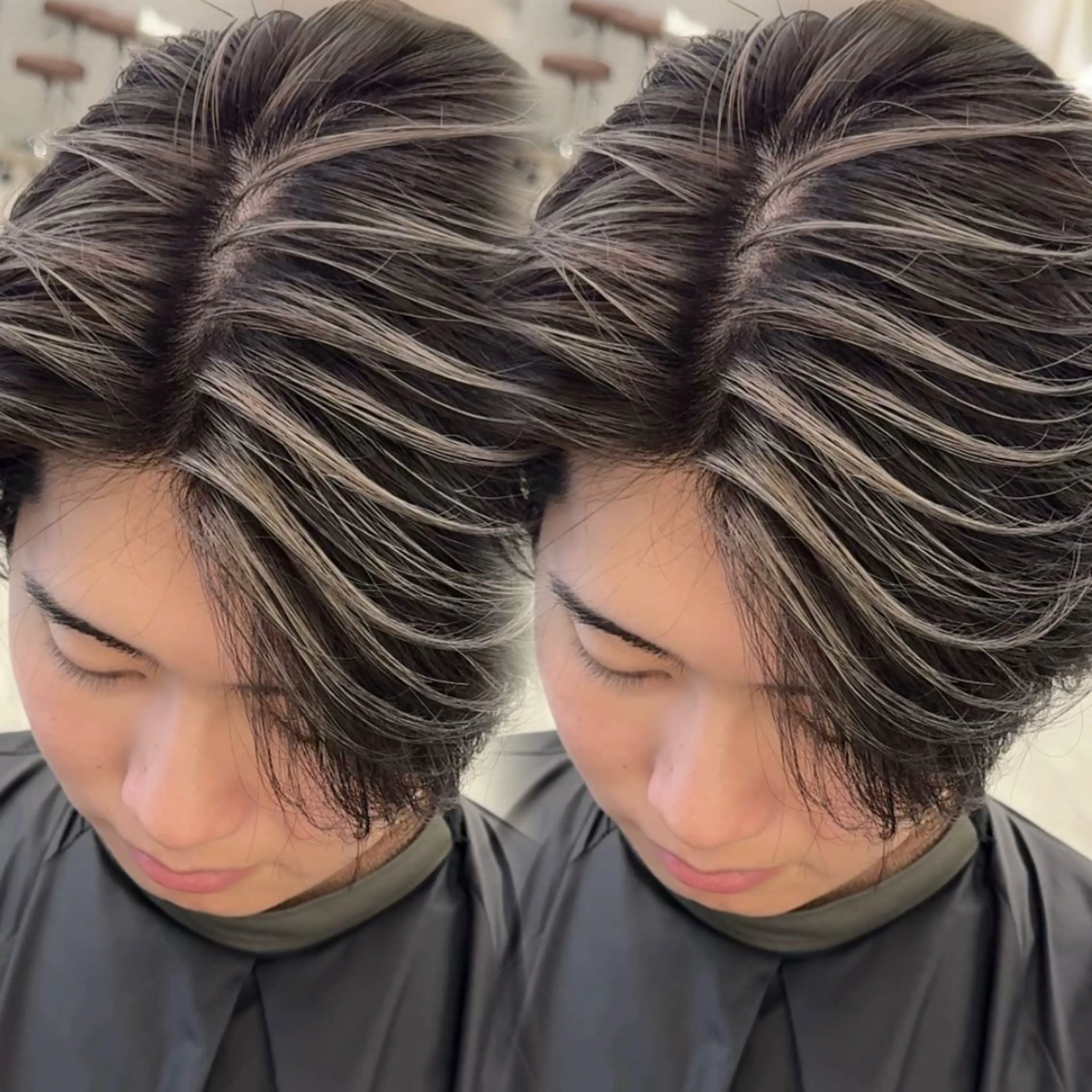 ショート ヘアカラー 🇺🇸ルミナ🔥 海外ハイライトのヘアスタイル