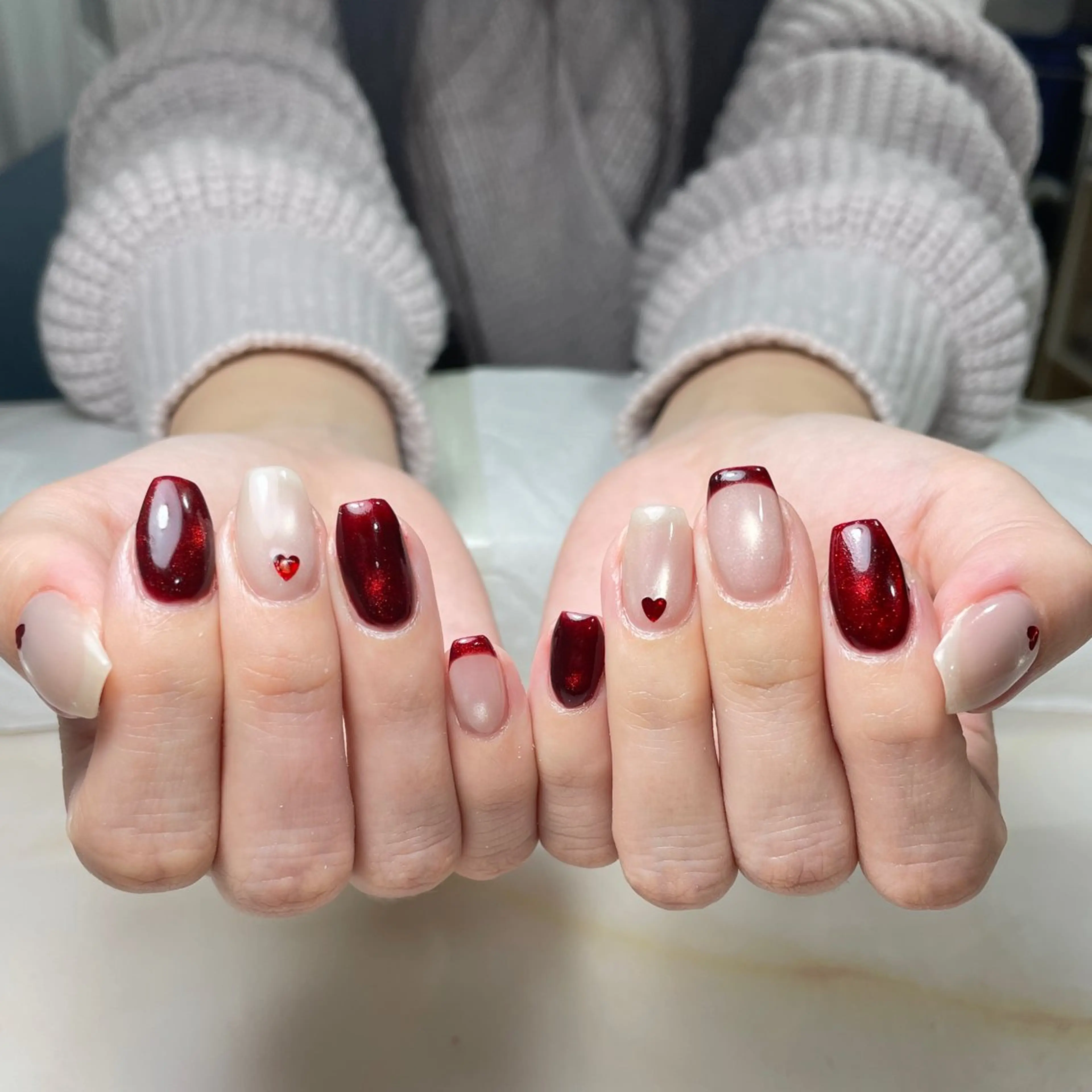 ネイル アートネイル フレンチネイル ジェルネイル グラデーション 韓国ネイル ハンドネイル 久保田 マリコのネイルデザイン