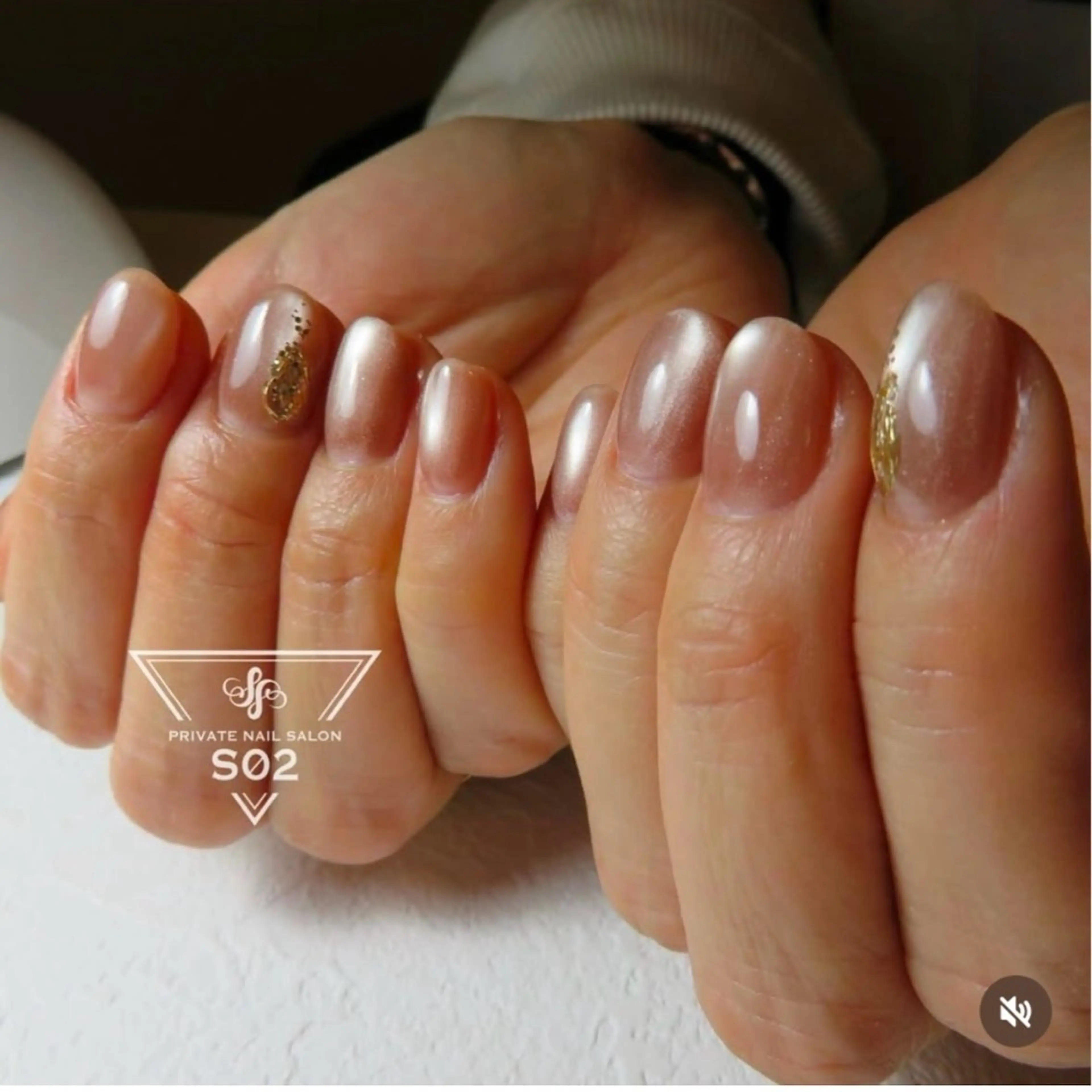 ネイル マグネットネイル S02 𝙲𝚑𝚒𝚎のネイルデザイン