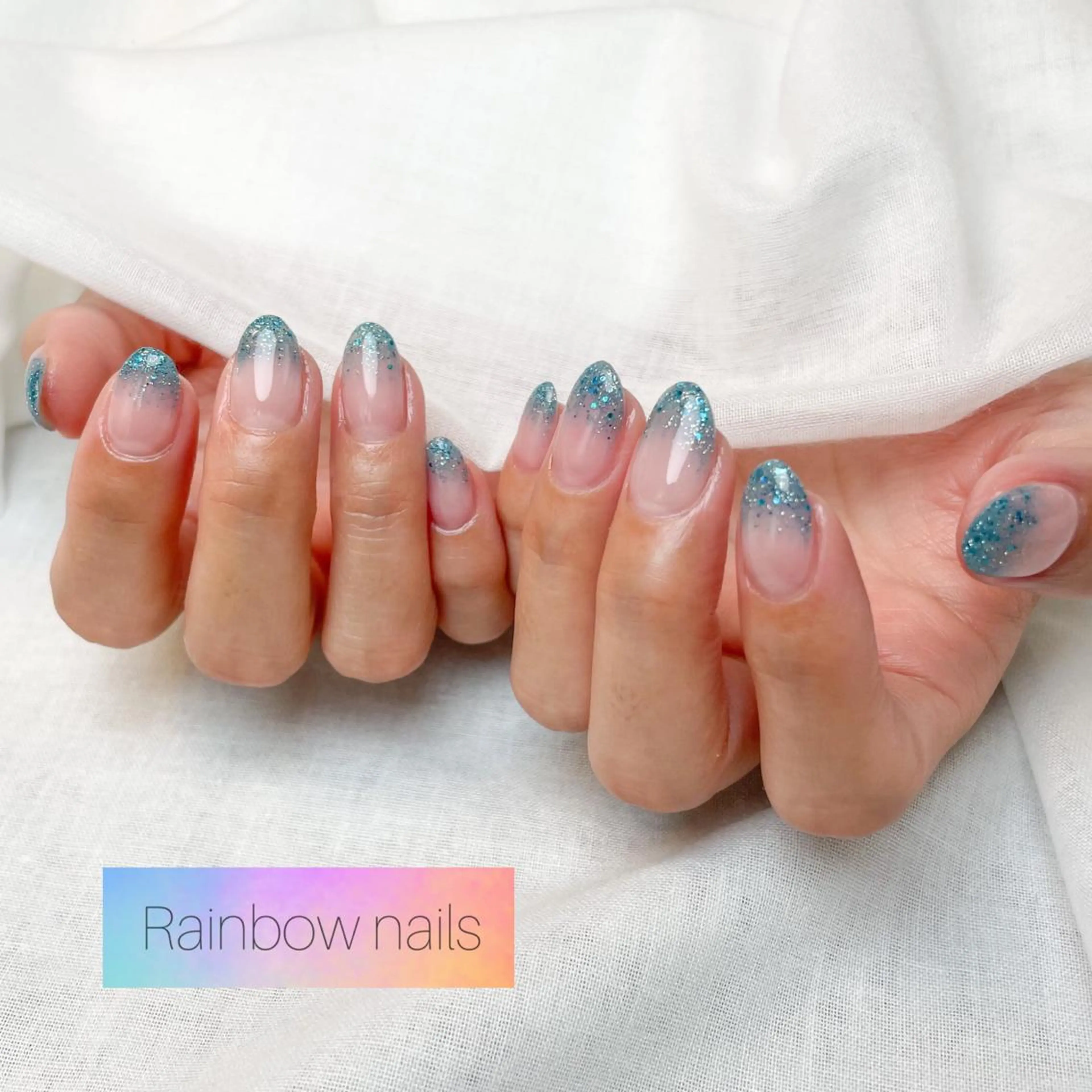 ネイル Rainbow nailsくろちゃんのネイルデザイン