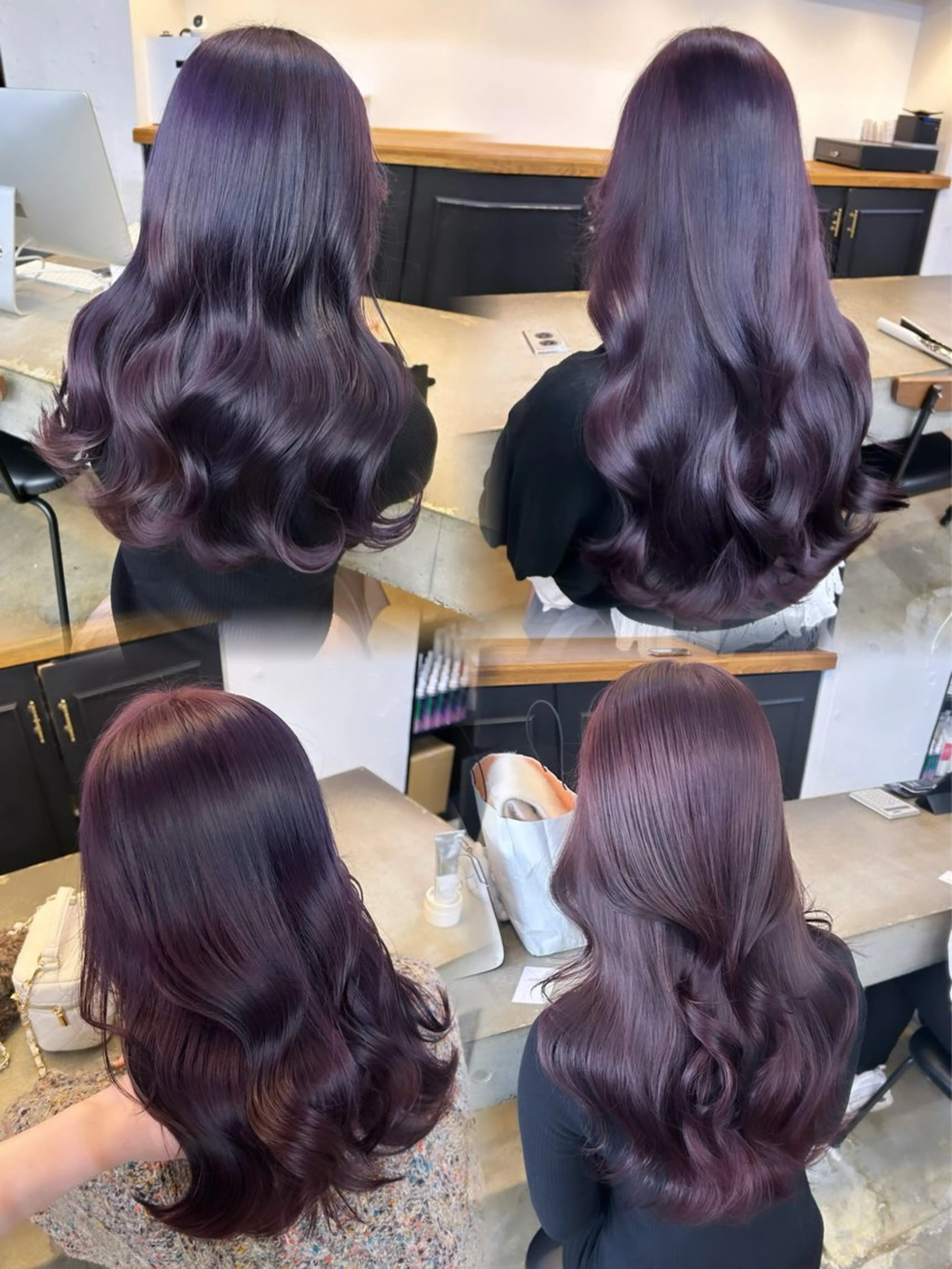 ロング カラー ラベンダーカラー ピンクカラー ピンクラベンダー 🌷ラベンダーピンク 顔まわり🌷ねいろのヘアスタイル